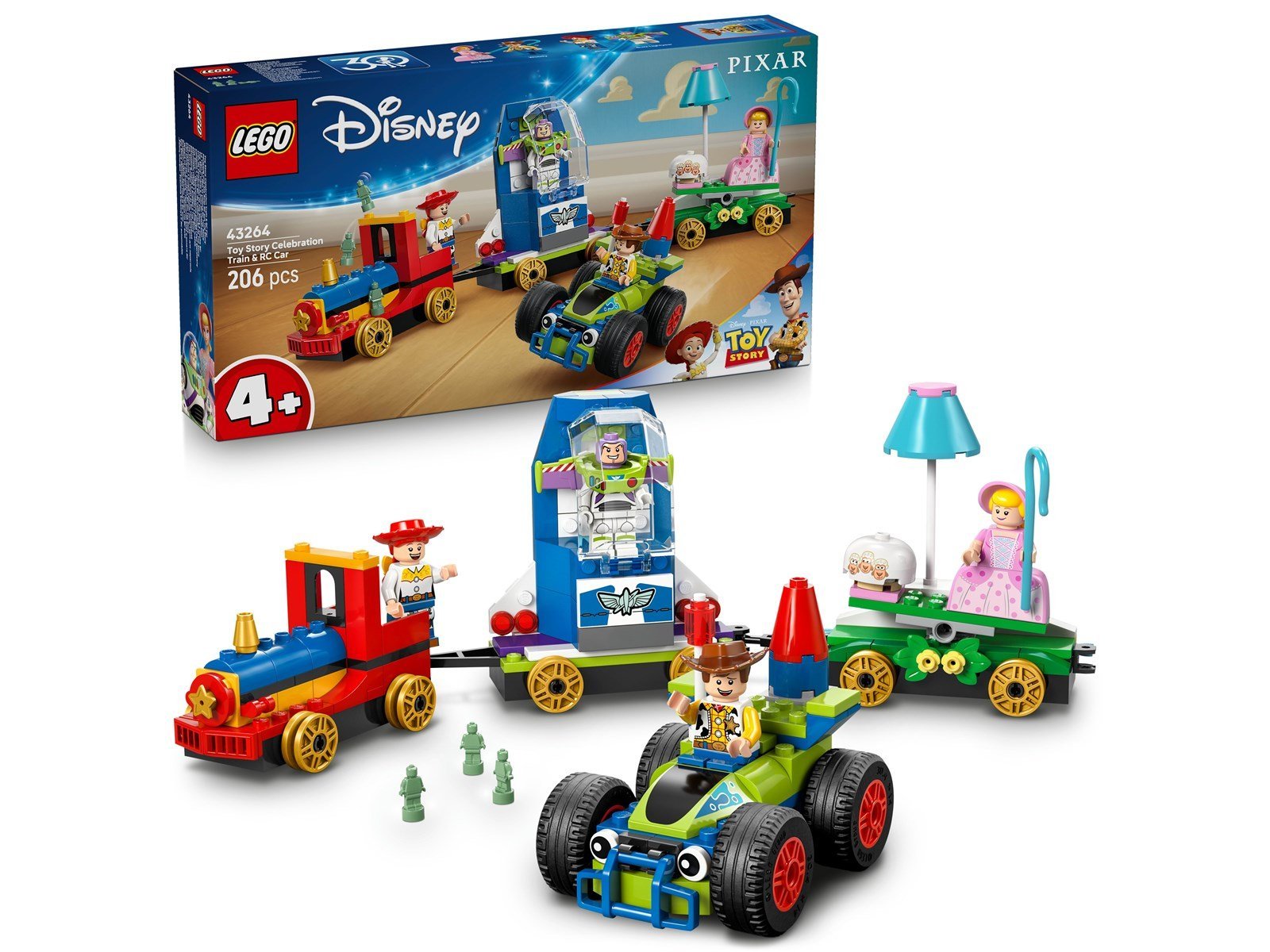 LEGO Disney 43264 Partyzug und das Auto RC aus Toy Story
