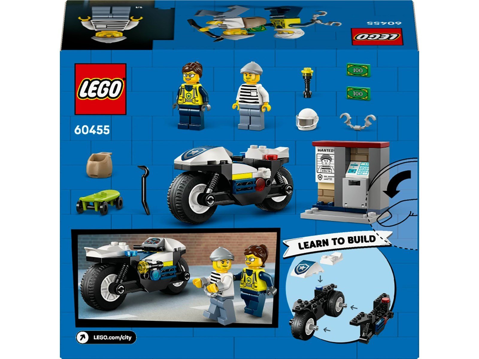 LEGO City 60455 Verfolgungsjagd mit dem Polizeimotorrad