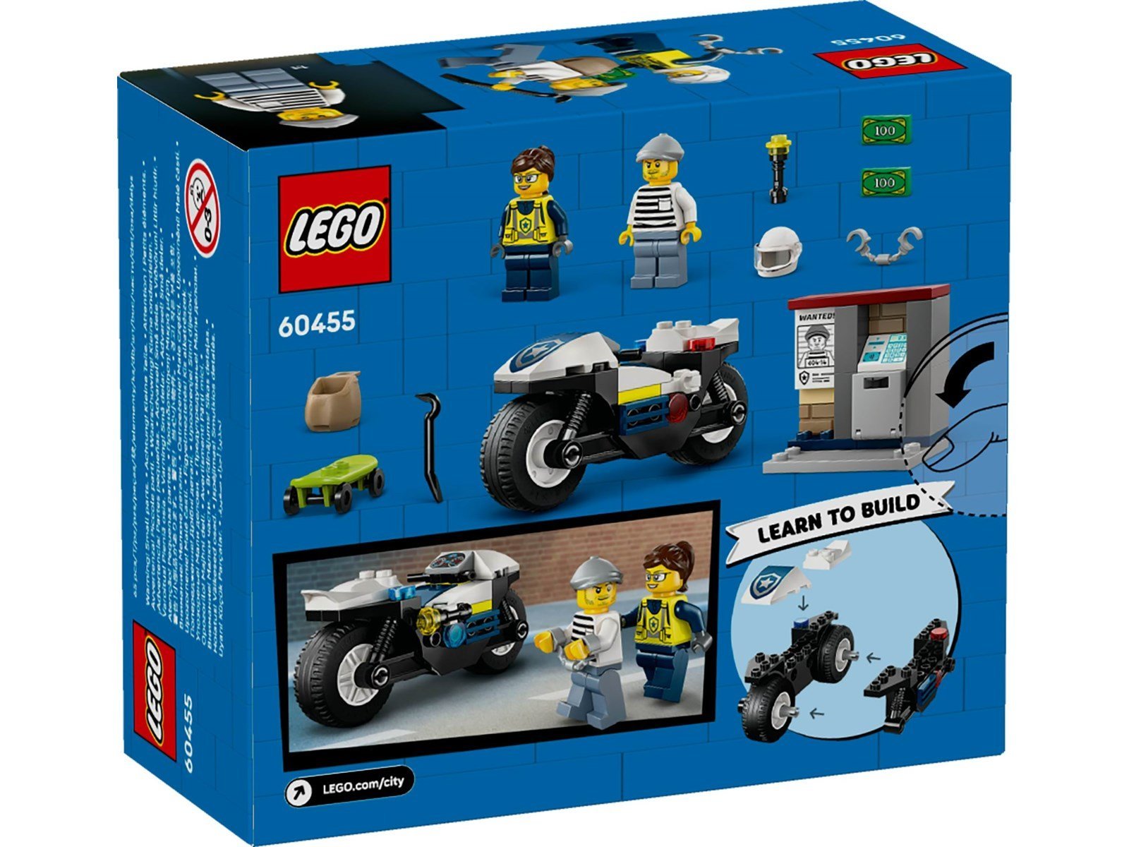 LEGO City 60455 Verfolgungsjagd mit dem Polizeimotorrad