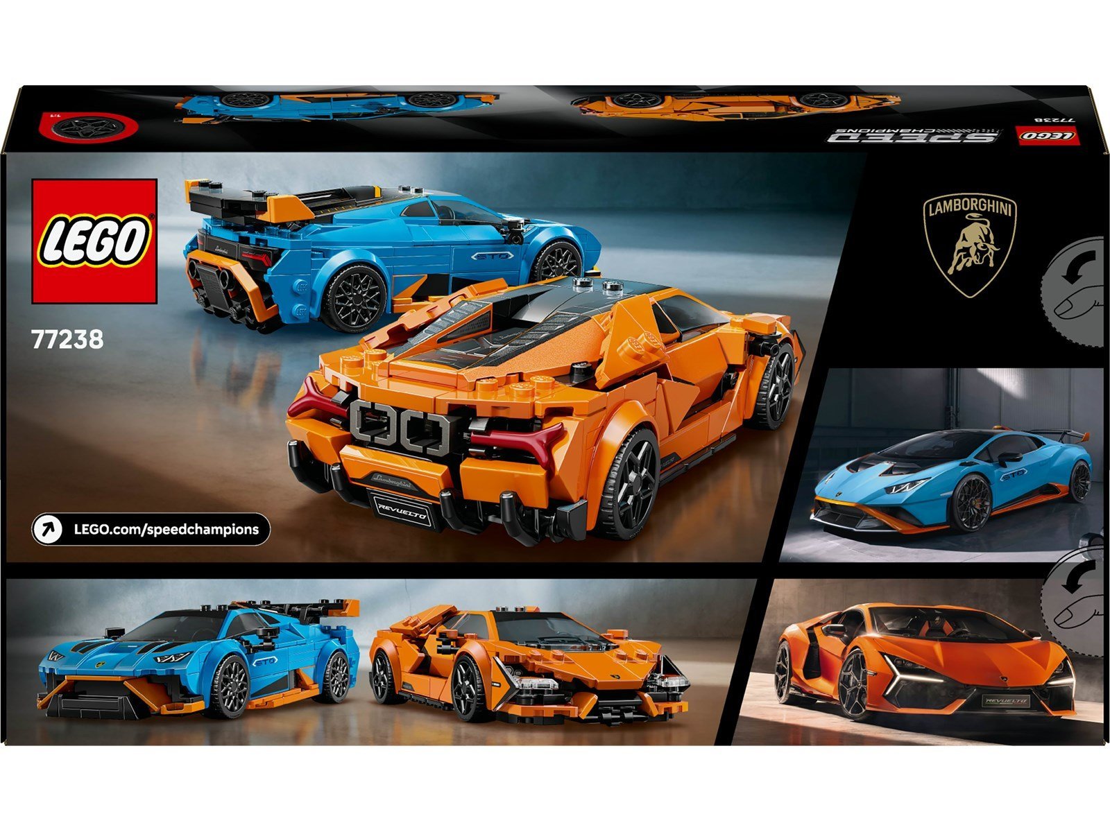 LEGO Speed Champions 77238 Lamborghini Revuelto und Huracán STO