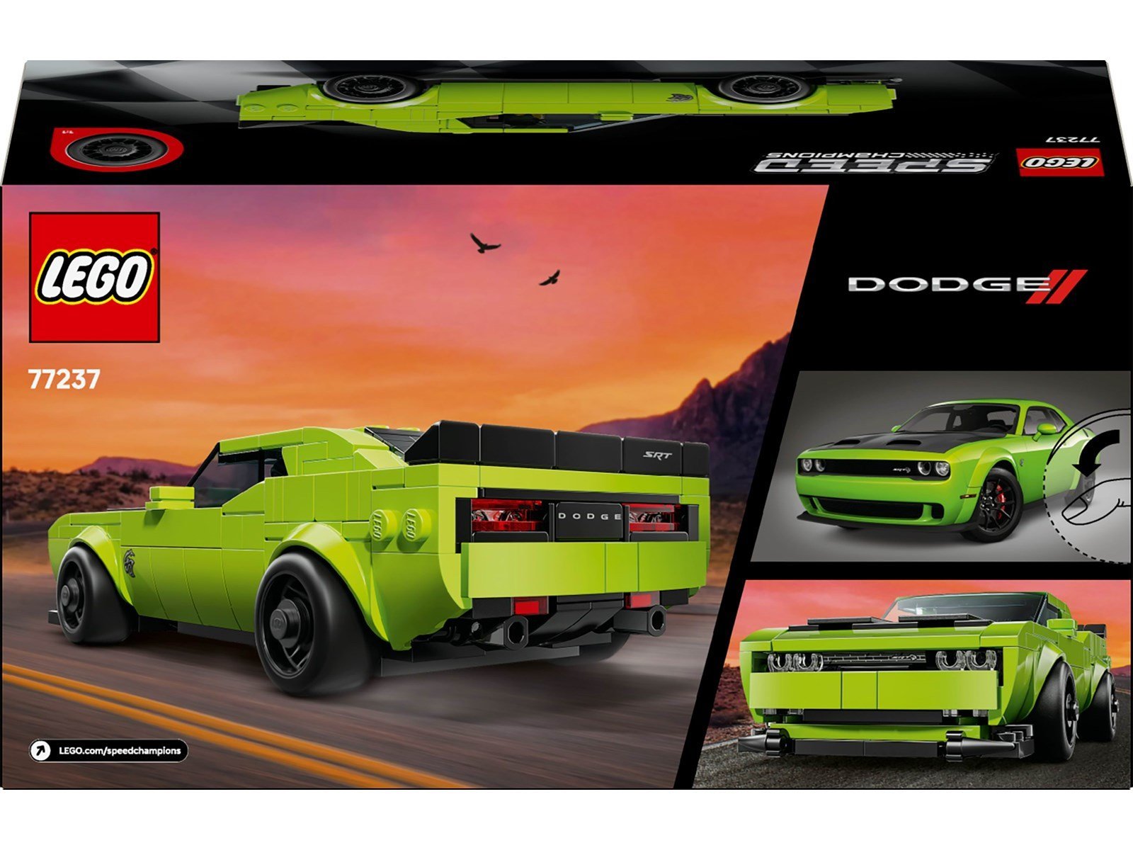LEGO Speed Champions 77237 Dodge Challenger SRT Hellcat Sportwagen