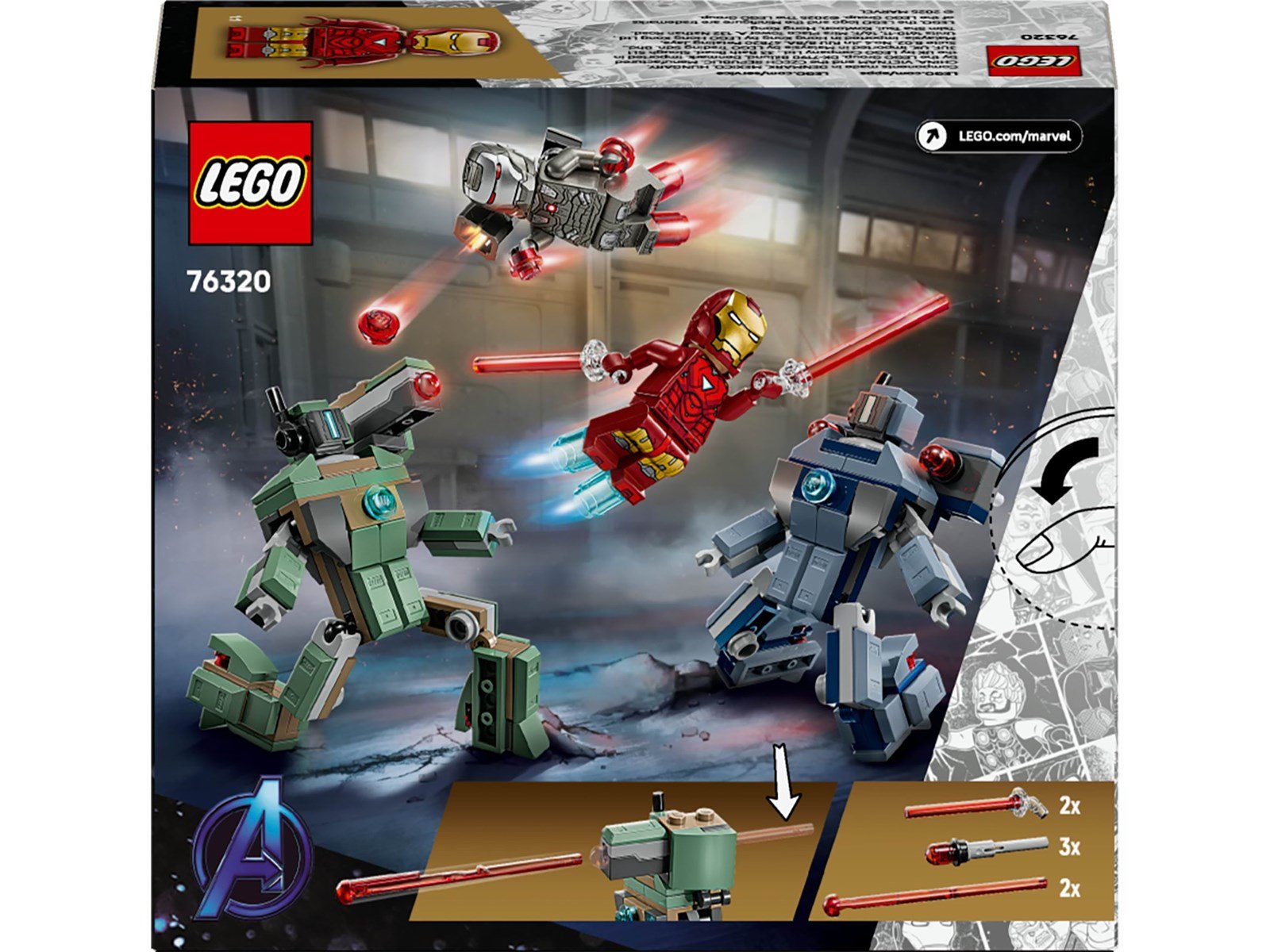 LEGO Super Heroes Marvel 76320 Iron Man & War Machine vs. Hammer-Drohnen