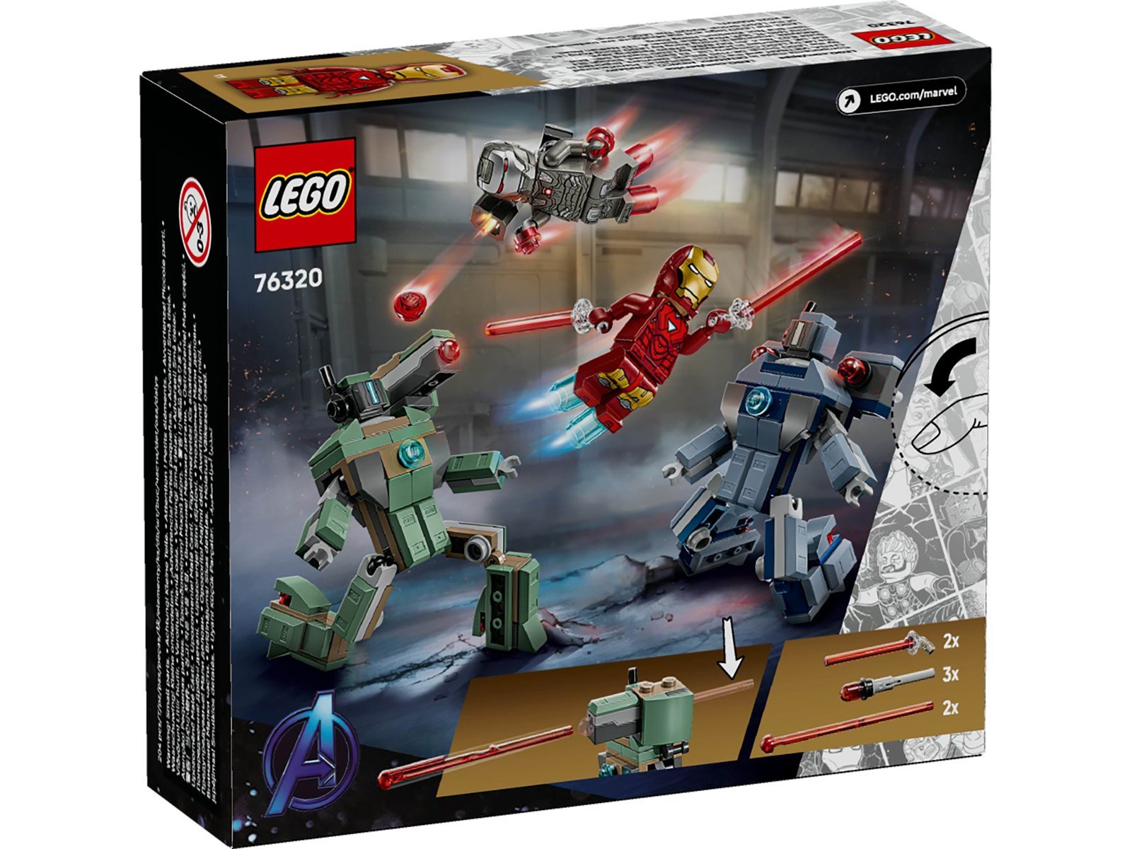 LEGO Super Heroes Marvel 76320 Iron Man & War Machine vs. Hammer-Drohnen