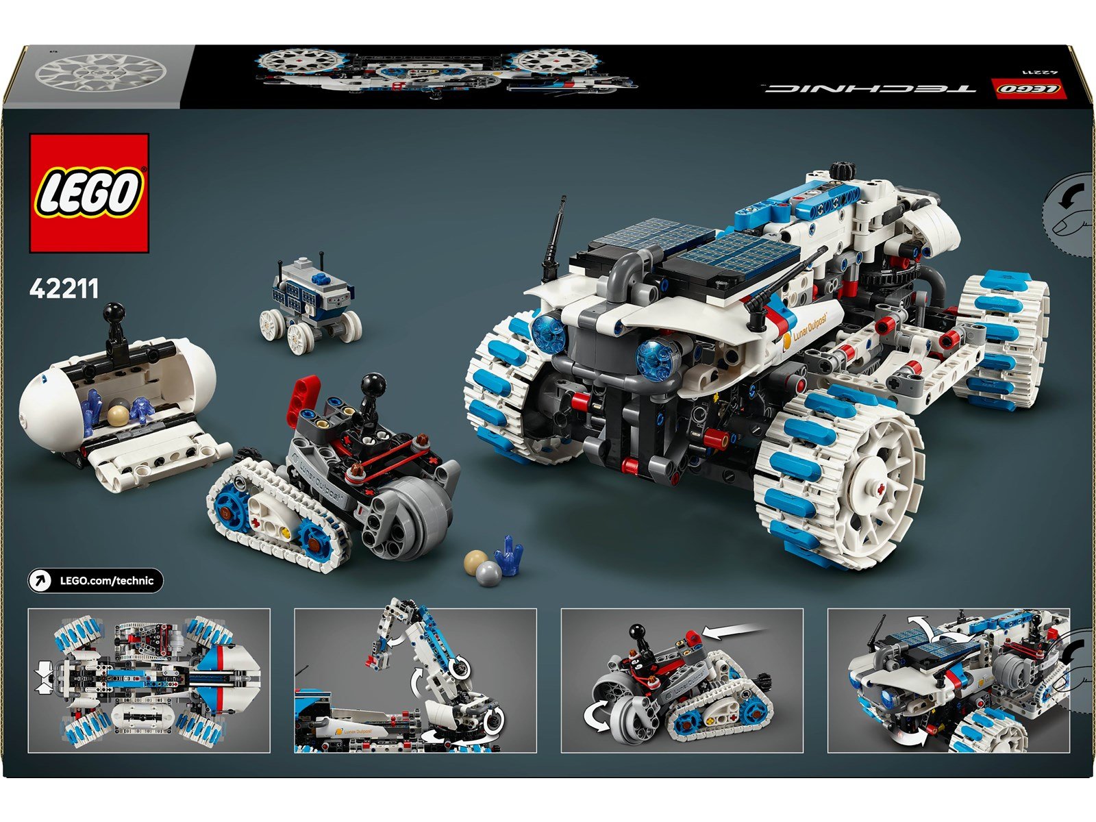 LEGO Technic 42211 Lunar Outpost™ Mondrover-Raumfahrzeug