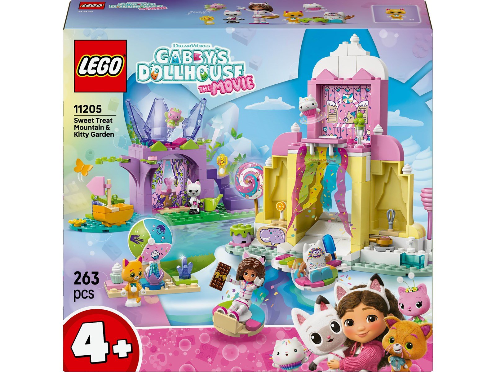 LEGO Gabby's Dollhouse 11205 Zuckerguss-Gebirge und Kätzchen-Garten