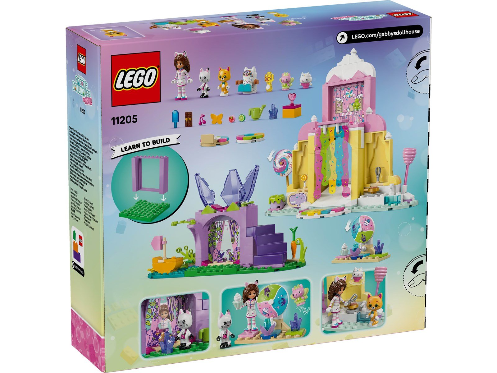 LEGO Gabby's Dollhouse 11205 Zuckerguss-Gebirge und Kätzchen-Garten