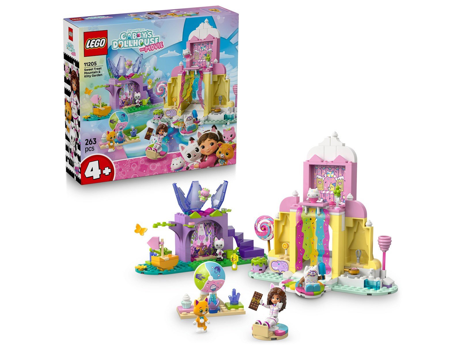 LEGO Gabby's Dollhouse 11205 Zuckerguss-Gebirge und Kätzchen-Garten