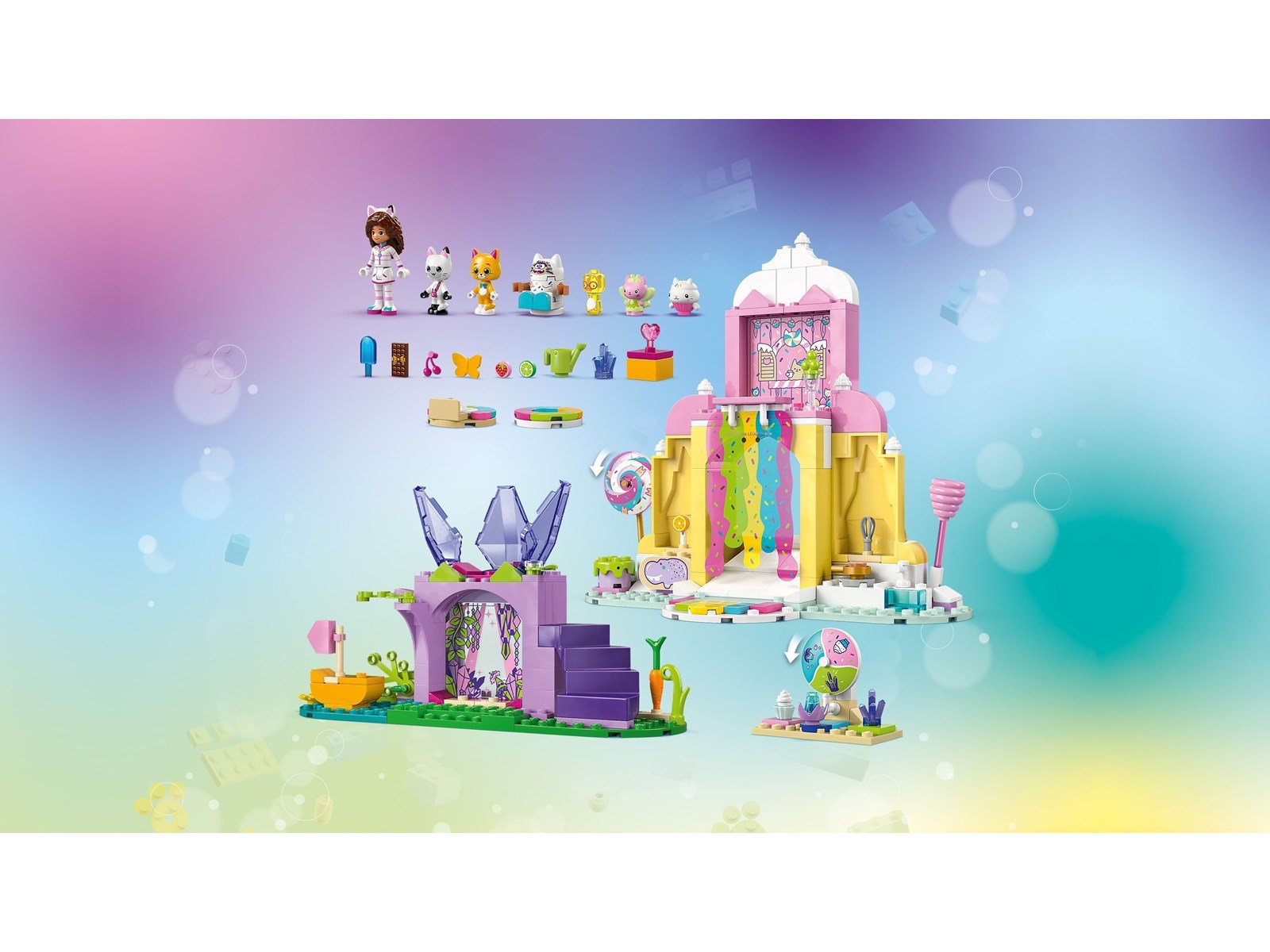 LEGO Gabby's Dollhouse 11205 Zuckerguss-Gebirge und Kätzchen-Garten