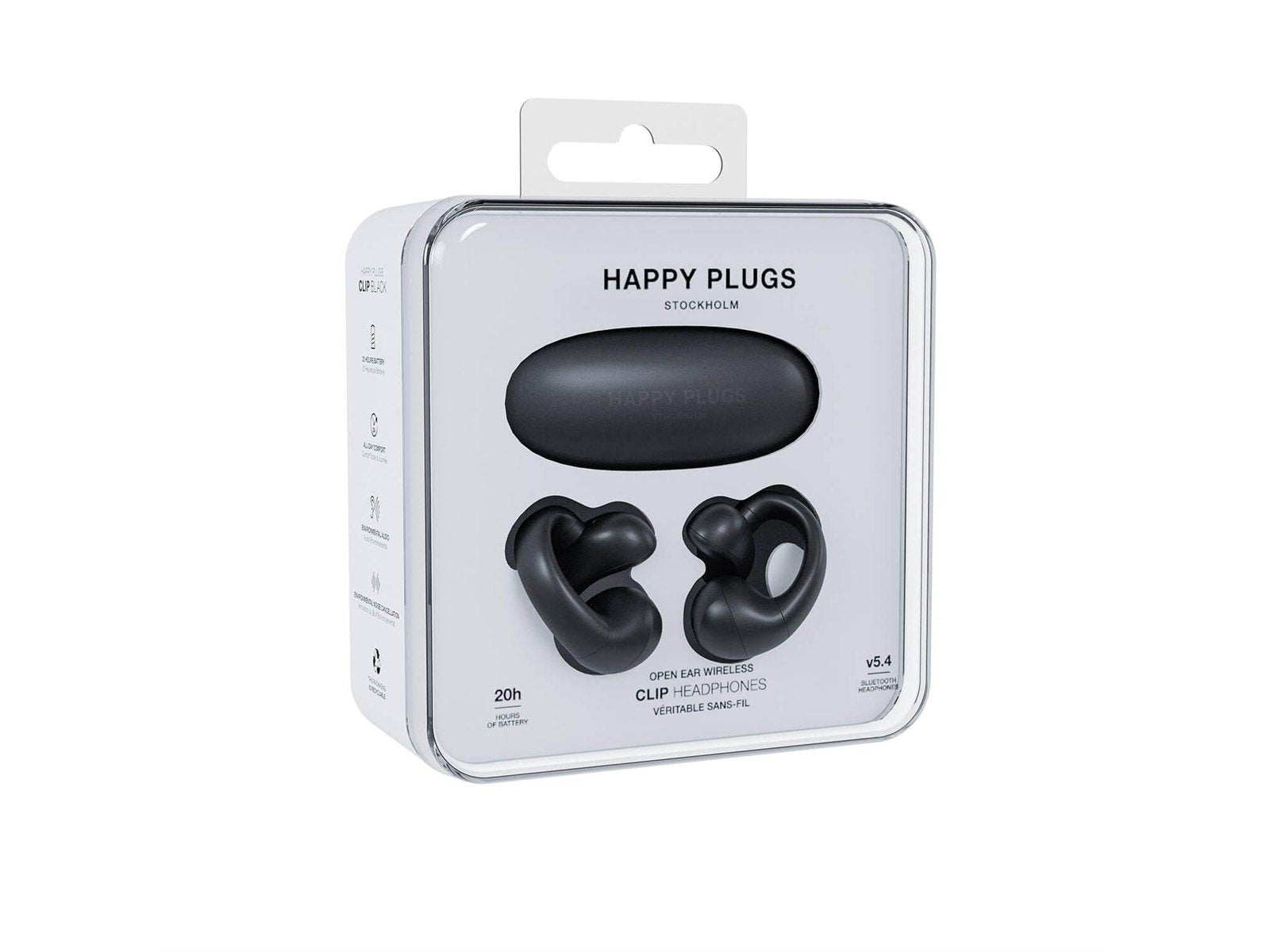 Happy Plugs Clip OWS True Wireless Headphones - Black