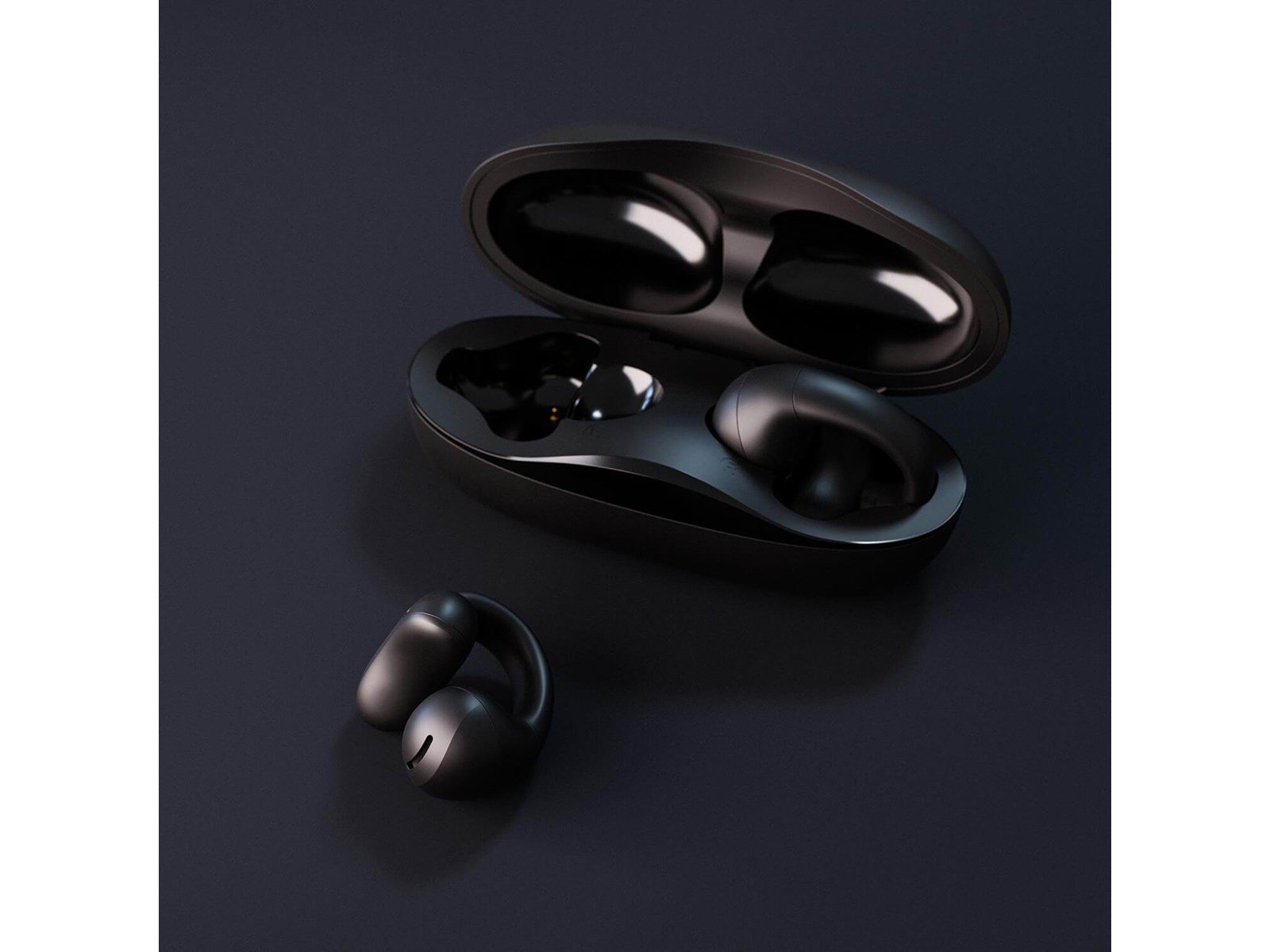 Happy Plugs Clip OWS True Wireless Headphones - Black
