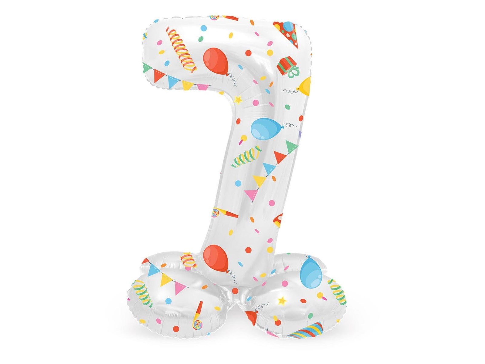 Folat BV Standing Foil Balloon Joyful Party Number 7 -72cm