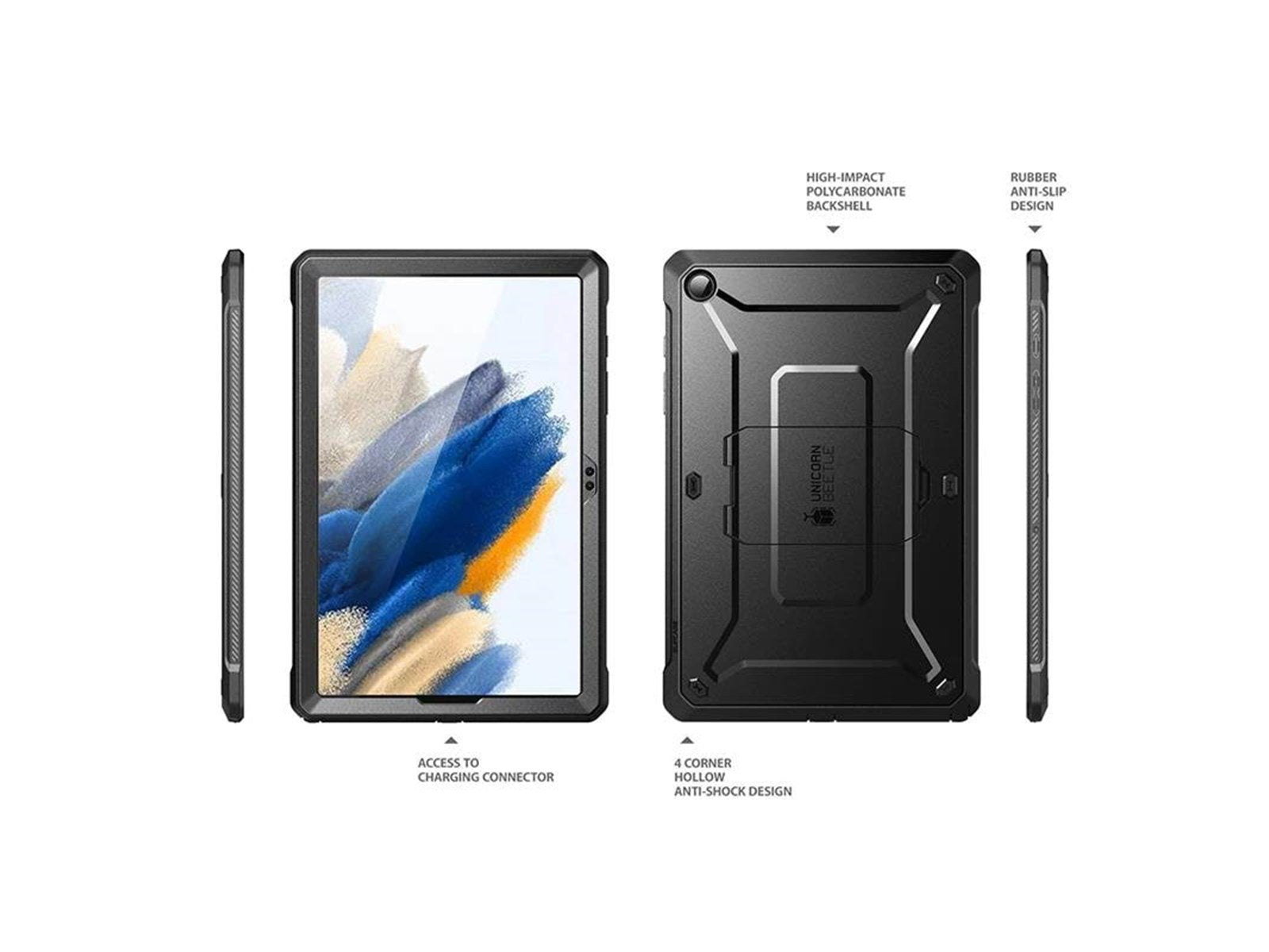 SUPCASE Galaxy Tab A9+ Unicorn Beetle PRO Full-Body Case - Black