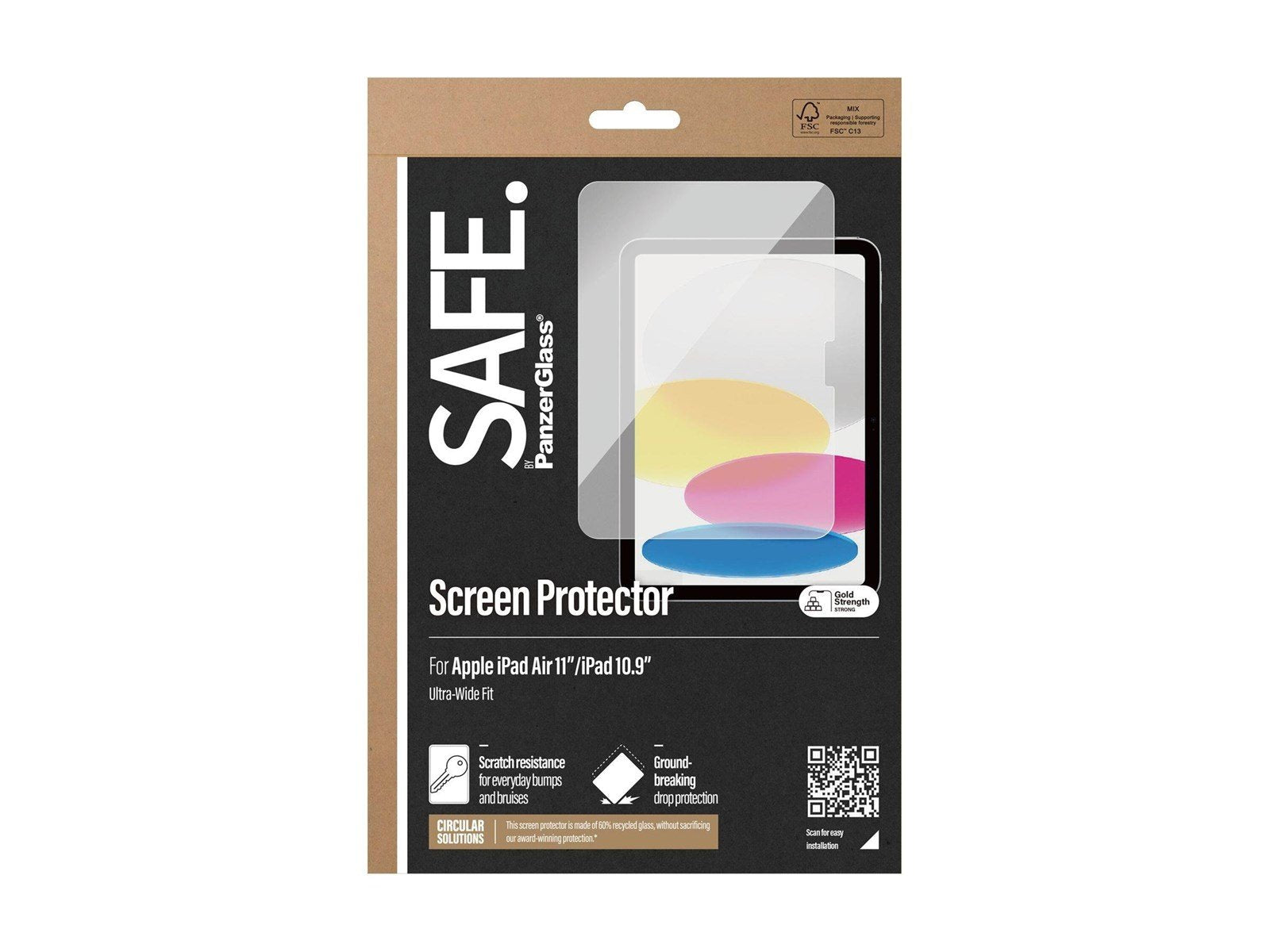 SAFE. by PanzerGlass Screen Protector iPad Air 11'' (2024-2025) | iPad 10.9'' (2022) | iPad 11'' (2025) | Ultra-Wide Fit