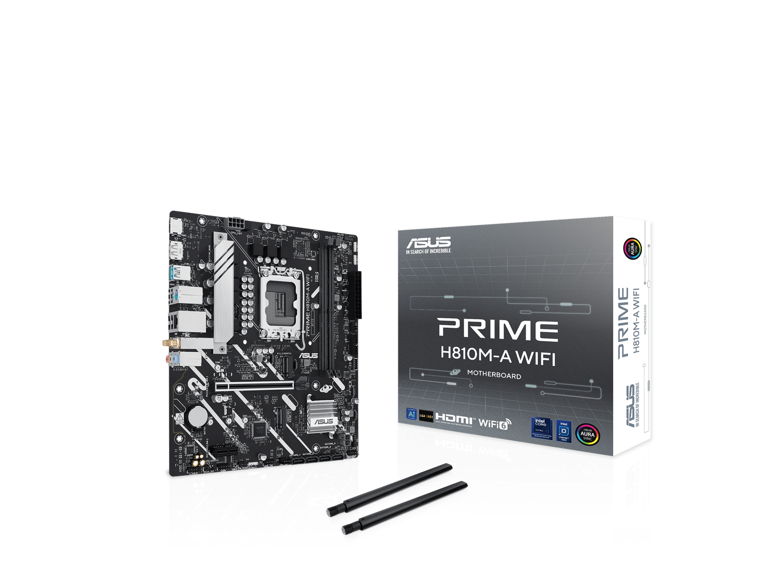ASUS PRIME H810M-A WIFI Mainboard - Intel H810 - Intel LGA1851 socket - DDR5 RAM - Micro-ATX