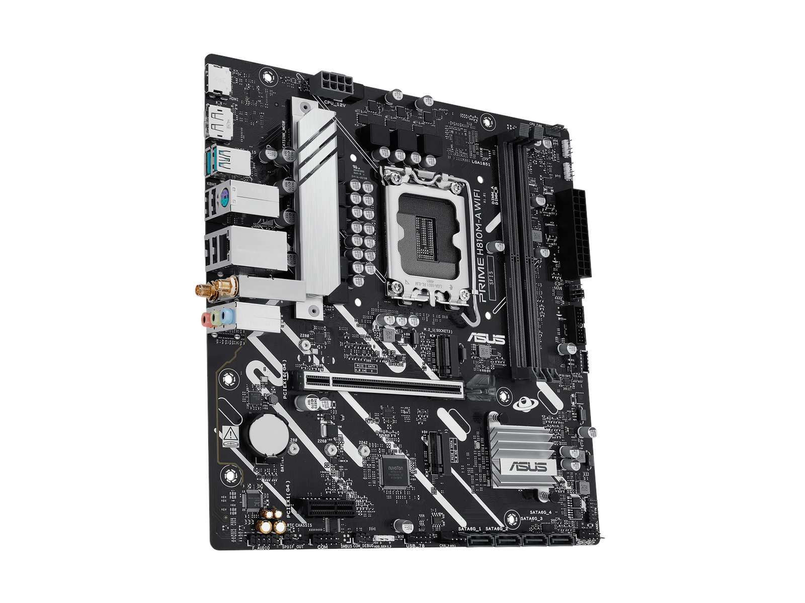 ASUS PRIME H810M-A WIFI Mainboard - Intel H810 - Intel LGA1851 socket - DDR5 RAM - Micro-ATX