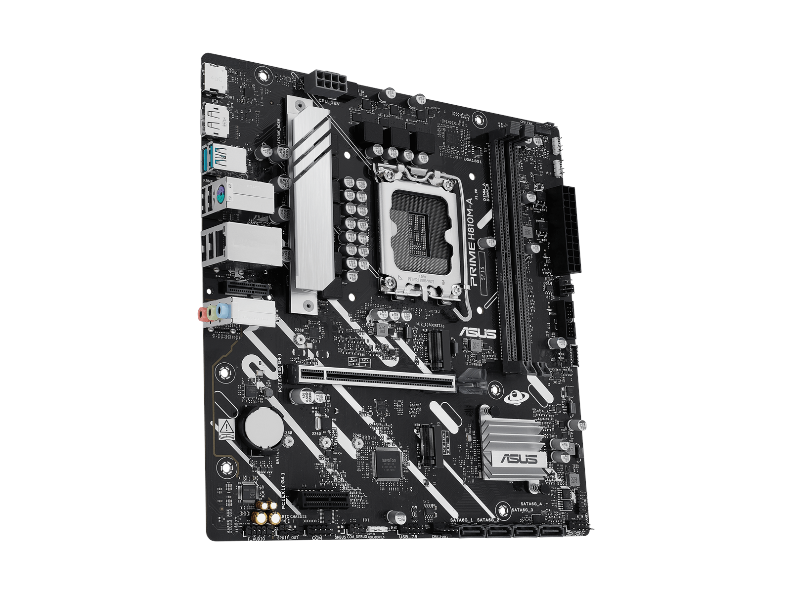 ASUS PRIME H810M-A-CSM Mainboard - Intel H810 - Intel LGA1851 socket - DDR5 RAM - Micro-ATX