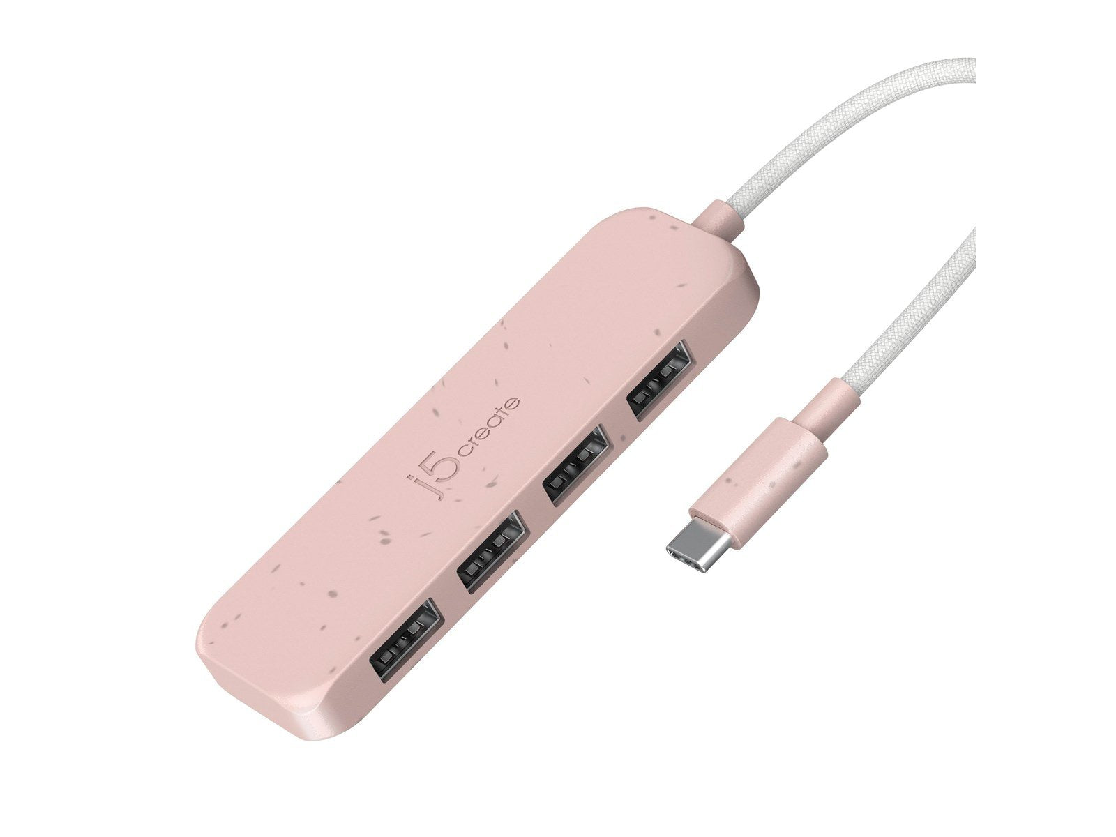j5create JCH341ER - USB-C to 4-Port Type-A Hub USB-Hubs - USB 3.2 - 4 - Pink