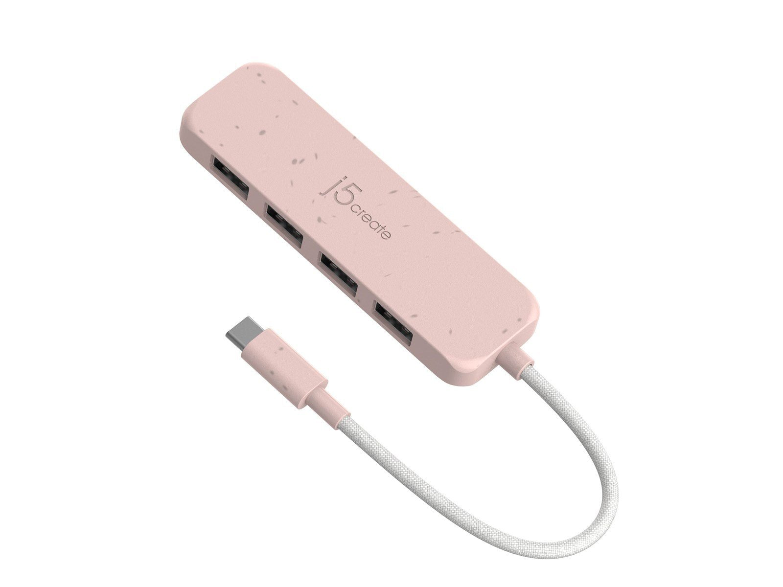 j5create JCH341ER - USB-C to 4-Port Type-A Hub USB-Hubs - USB 3.2 - 4 - Pink