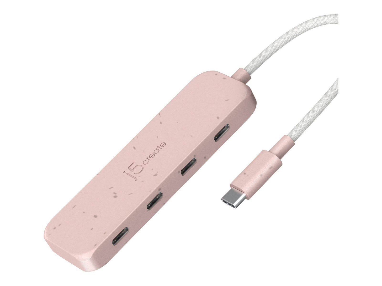 j5create JCH345ER - hub - eco-friendly USB-C - 4 ports USB-Hubs - USB 3.2 - 4 - Pink