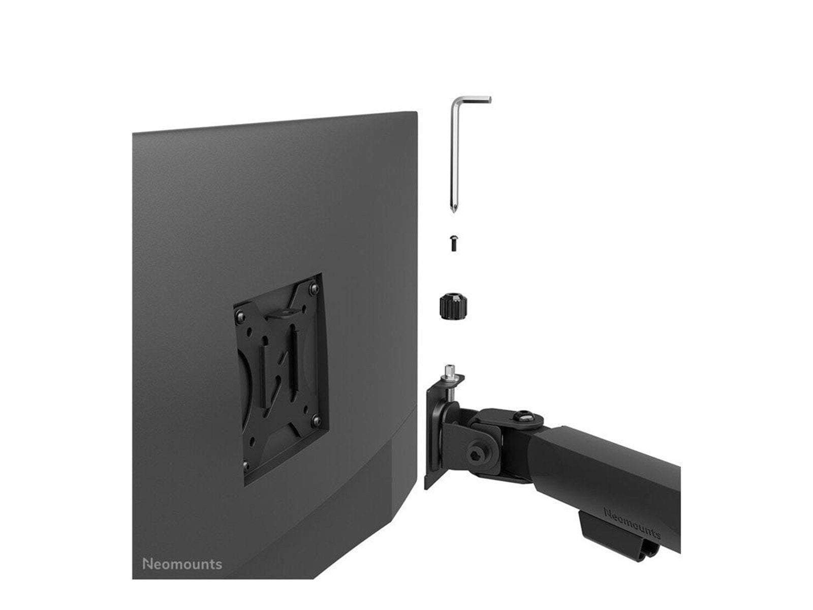 Neomounts DS60-600BL2 mounting kit - full-motion - for 2 monitors - black