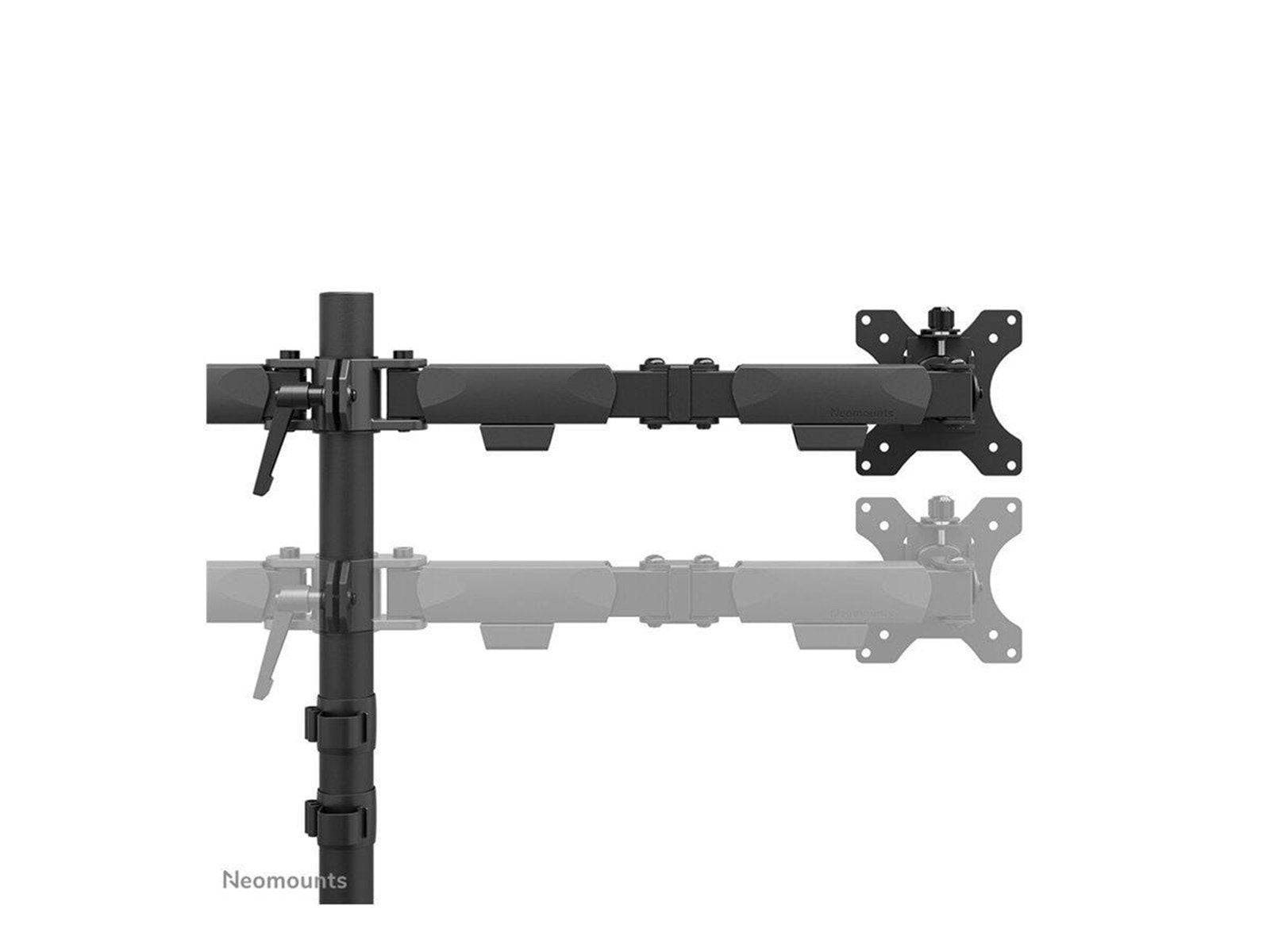 Neomounts DS60-600BL2 mounting kit - full-motion - for 2 monitors - black
