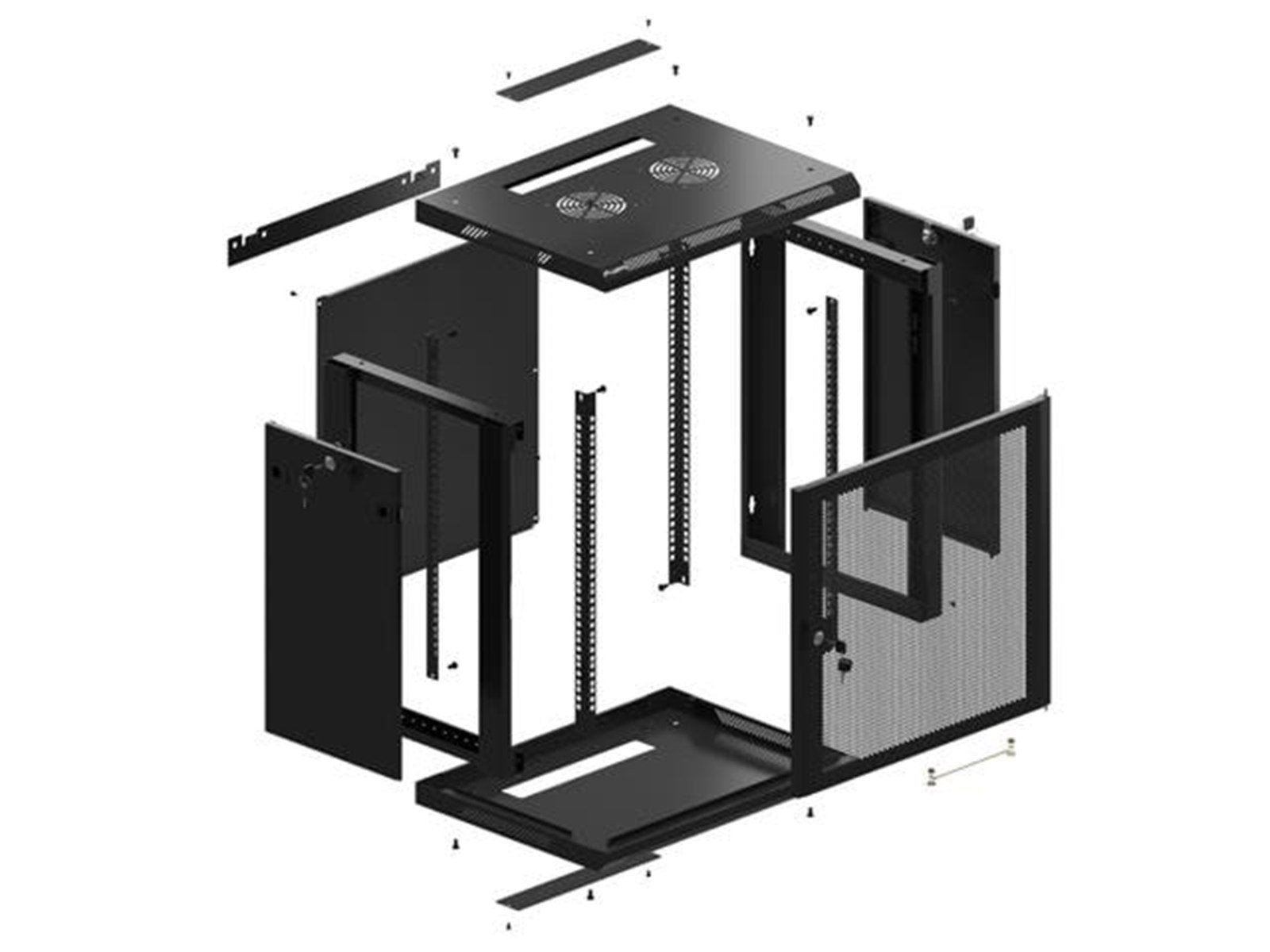 Lanberg WF01-6412-23B - 12U - Wall Mount Rack Cabinet