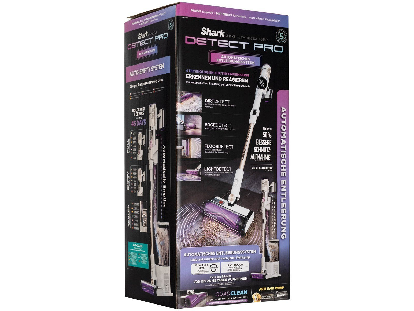 Shark Handstaubsauger Detect Pro IW3611EU - vacuum cleaner - cordless - stick/handheld included charger - white/brass