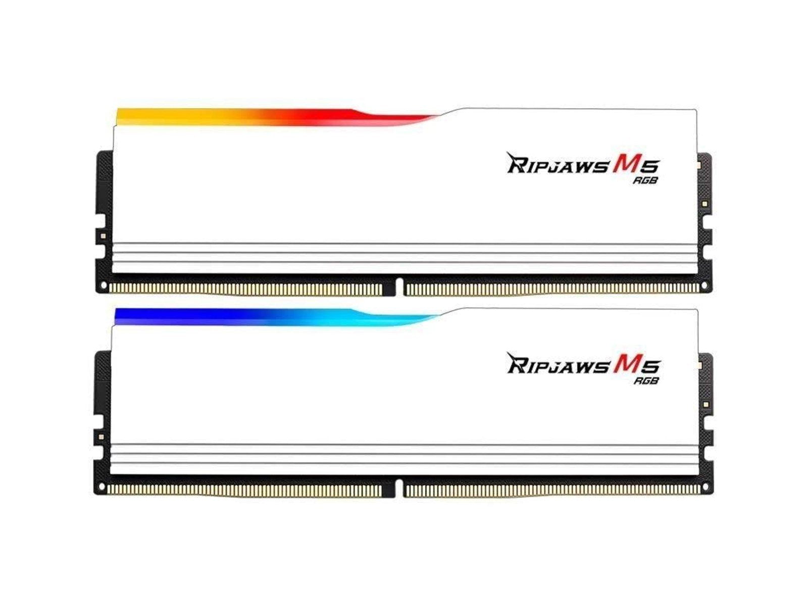 G.Skill Ripjaws M5 RGB DDR5-6000 - 32GB - CL28 - Dual Channel (2 pcs) - Intel XMP - Weiß mit RGB
