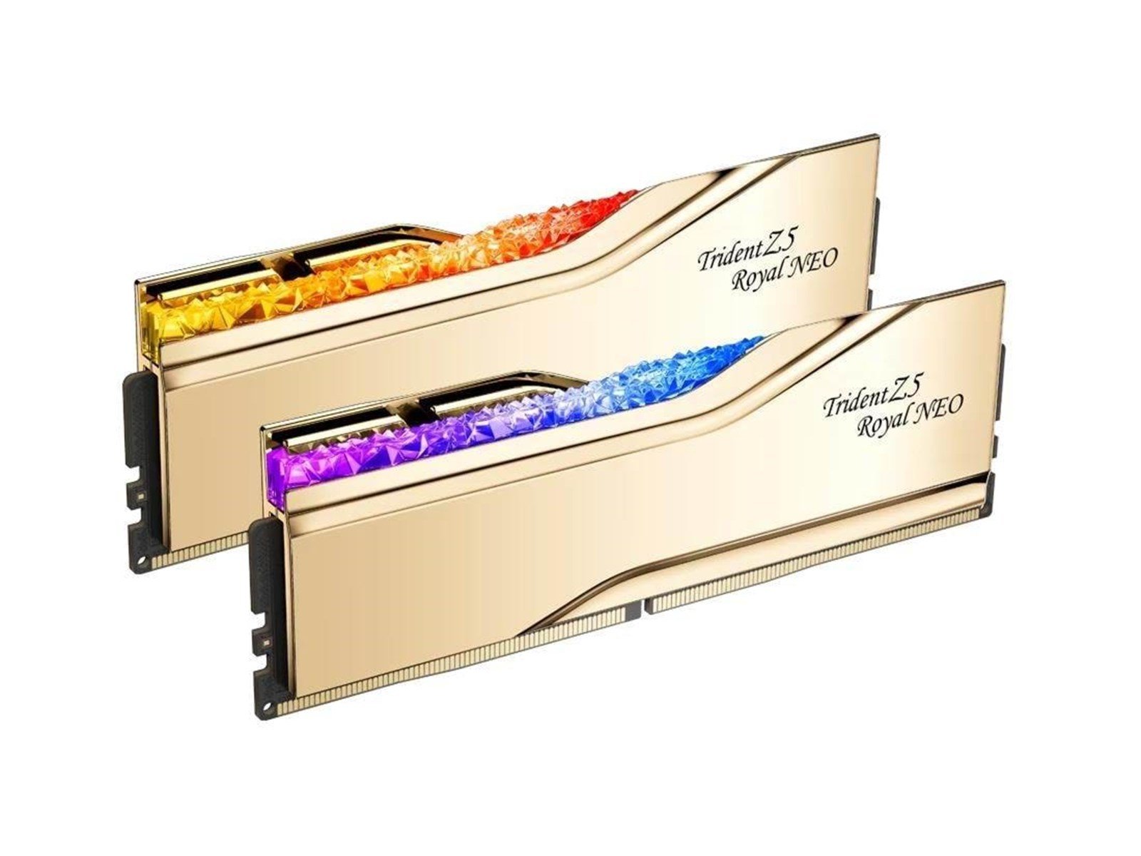 G.Skill Trident Z5 Royal Neo RGB DDR5-6000 - 48GB - CL28 - Dual Channel (2 pcs) - AMD EXPO - Gold mit RGB