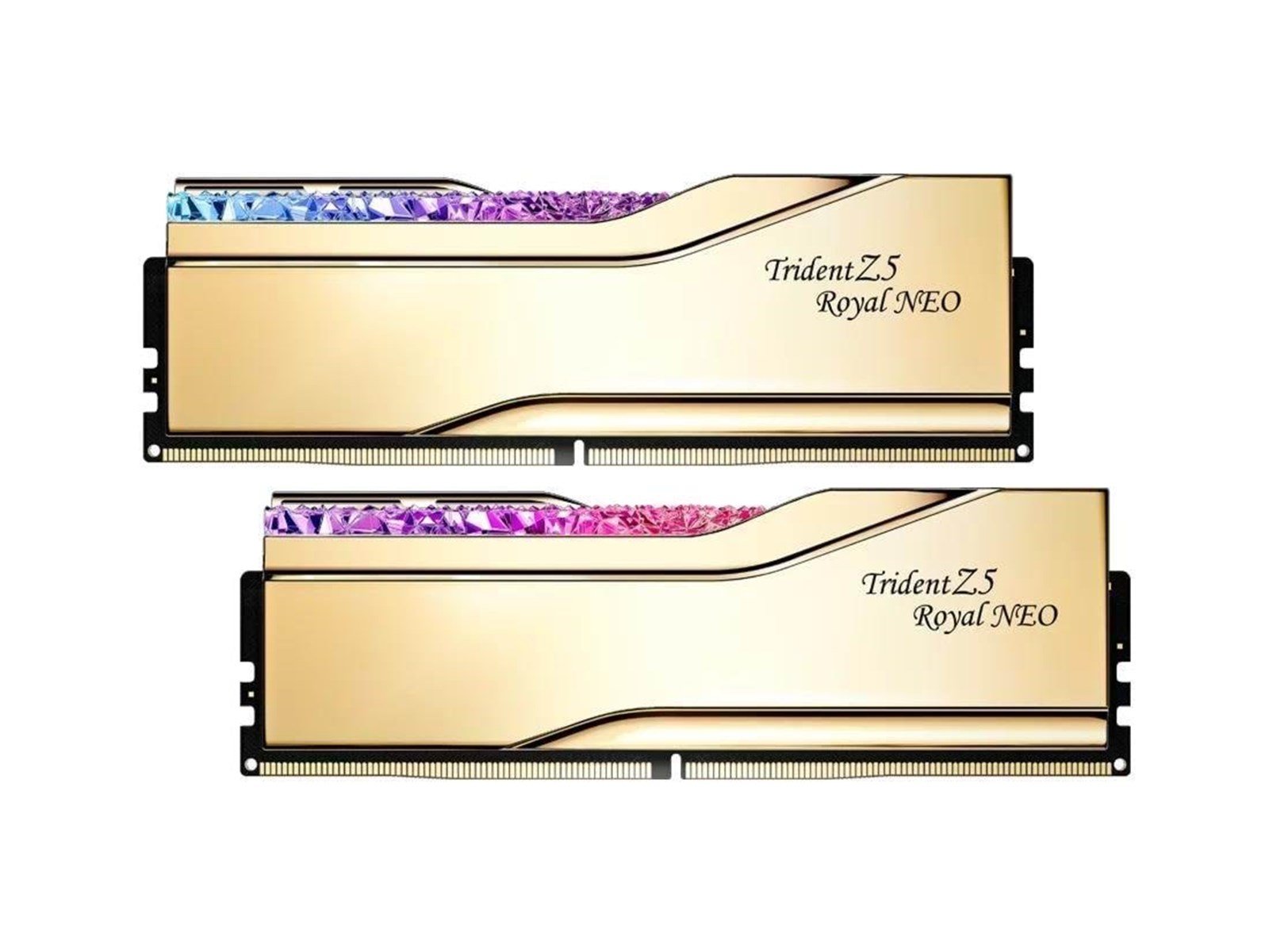 G.Skill Trident Z5 Royal Neo RGB DDR5-6000 - 48GB - CL28 - Dual Channel (2 pcs) - AMD EXPO - Gold mit RGB