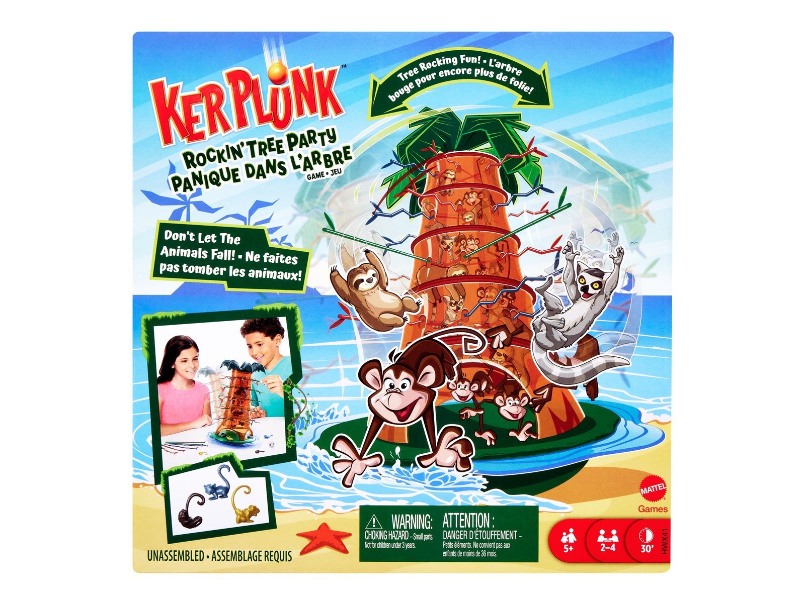 Mattel Games Kerplunk Tumblin' Monkeys Rockin' Tree Party