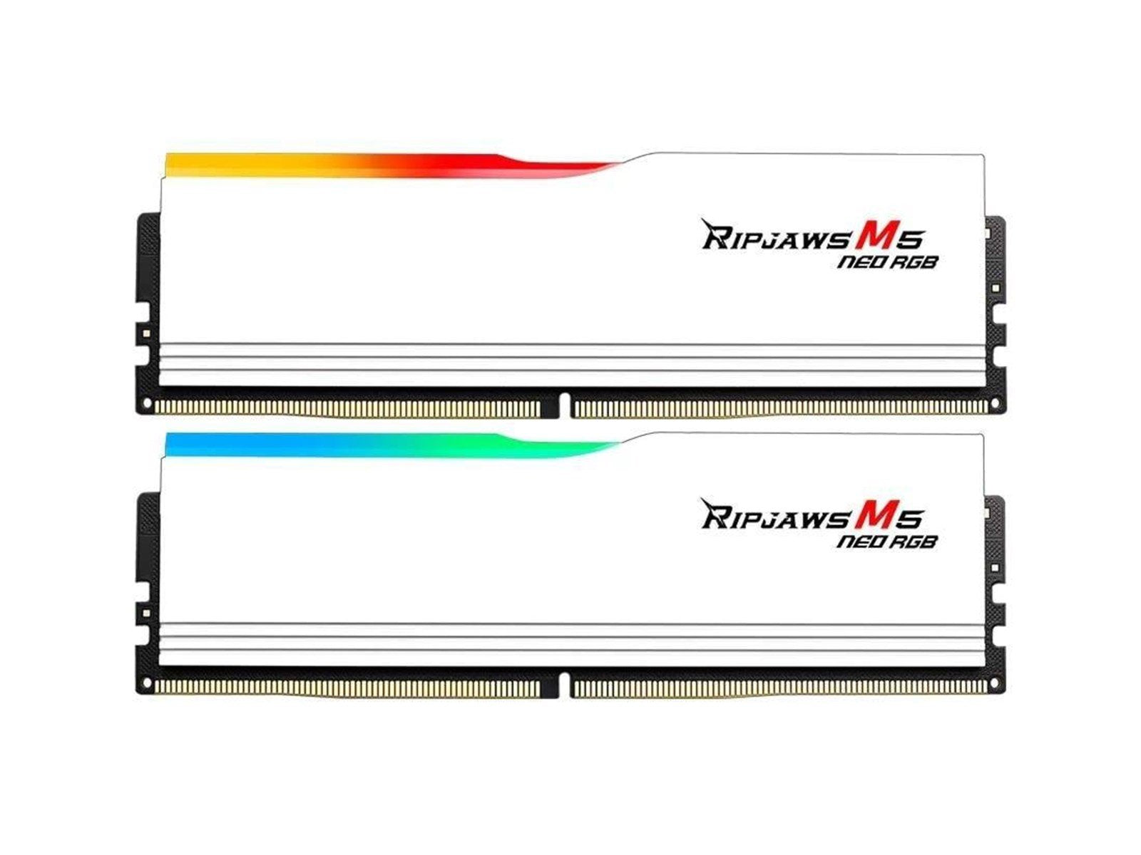 G.Skill Ripjaws M5 Neo RGB DDR5-6000 - 32GB - CL30 - Dual Channel (2 pcs) - AMD EXPO - Weiß mit RGB