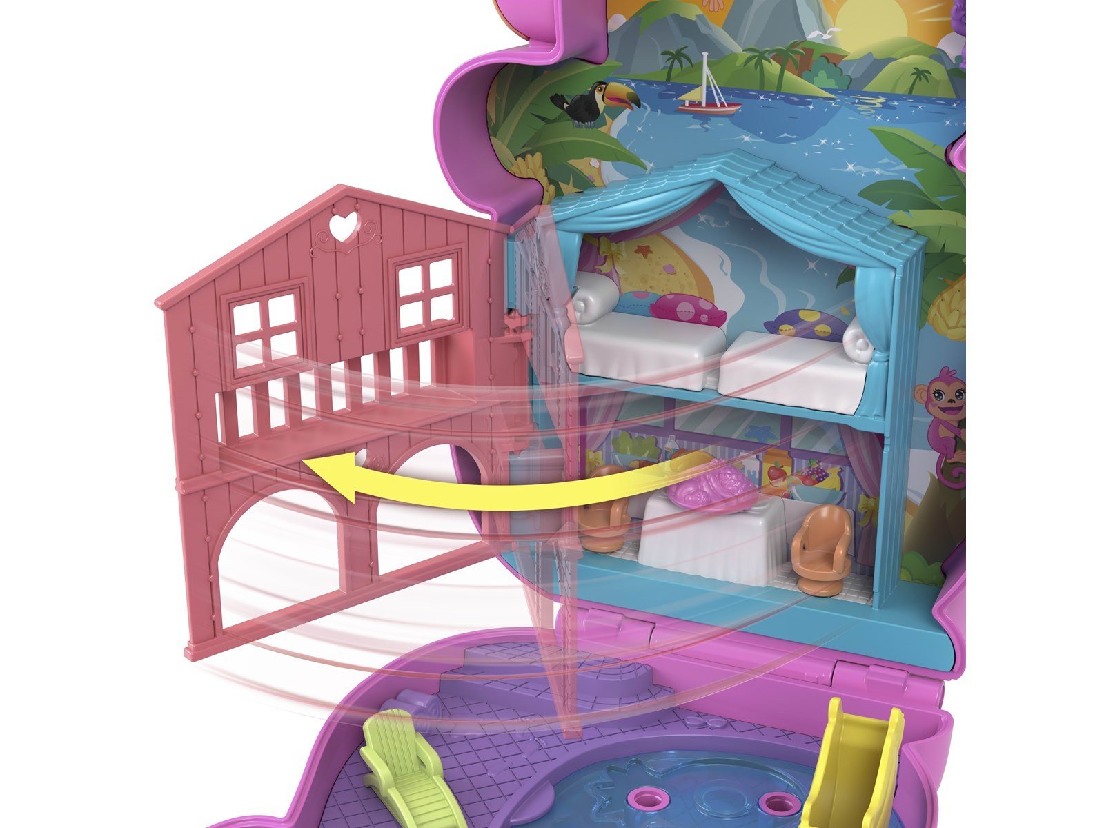 Polly Pocket Momma Monkey & Baby