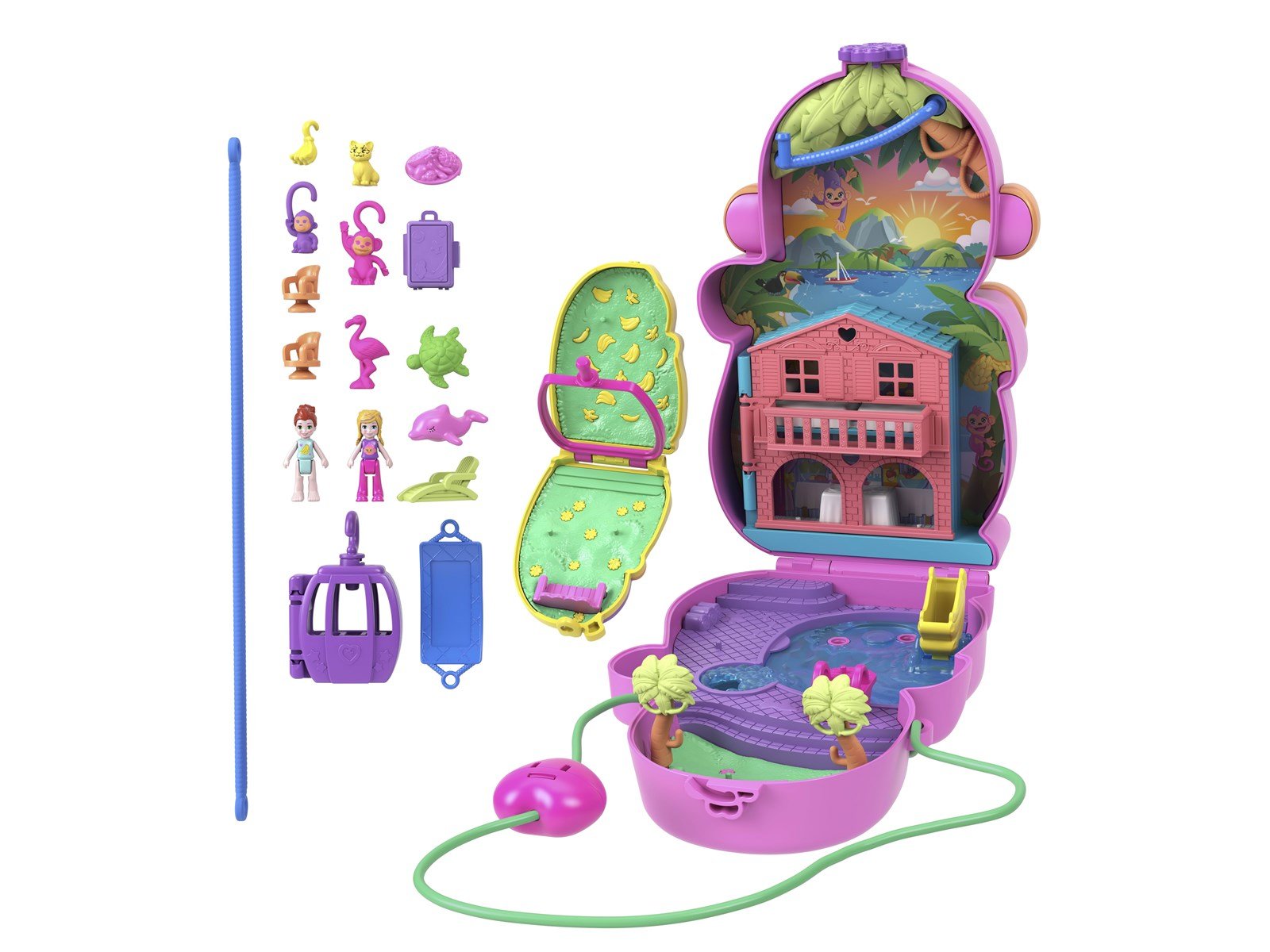 Polly Pocket Momma Monkey & Baby