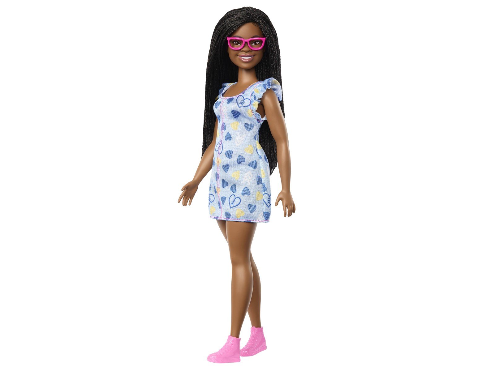 Barbie Fashionistas Doll 229 Doll With Down Syndrome Wearing Heart-Print Dress