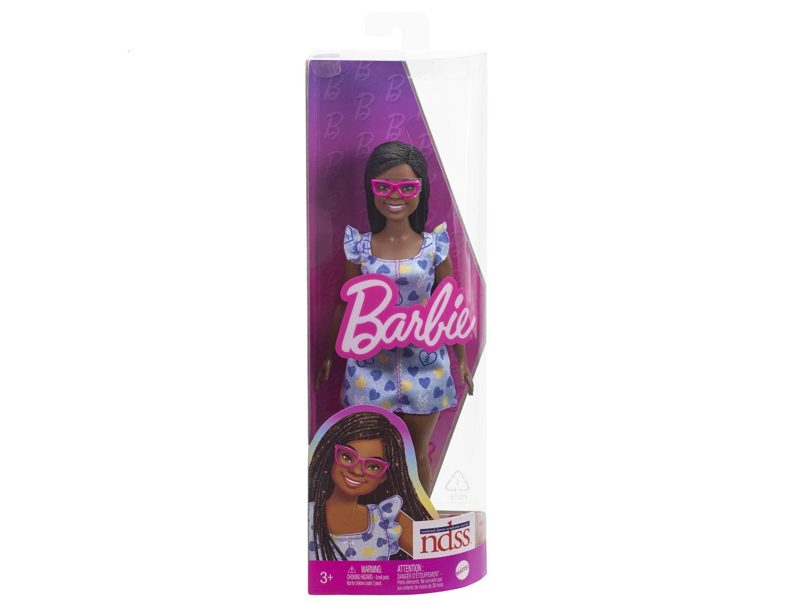Barbie Fashionistas Doll 229 Doll With Down Syndrome Wearing Heart-Print Dress