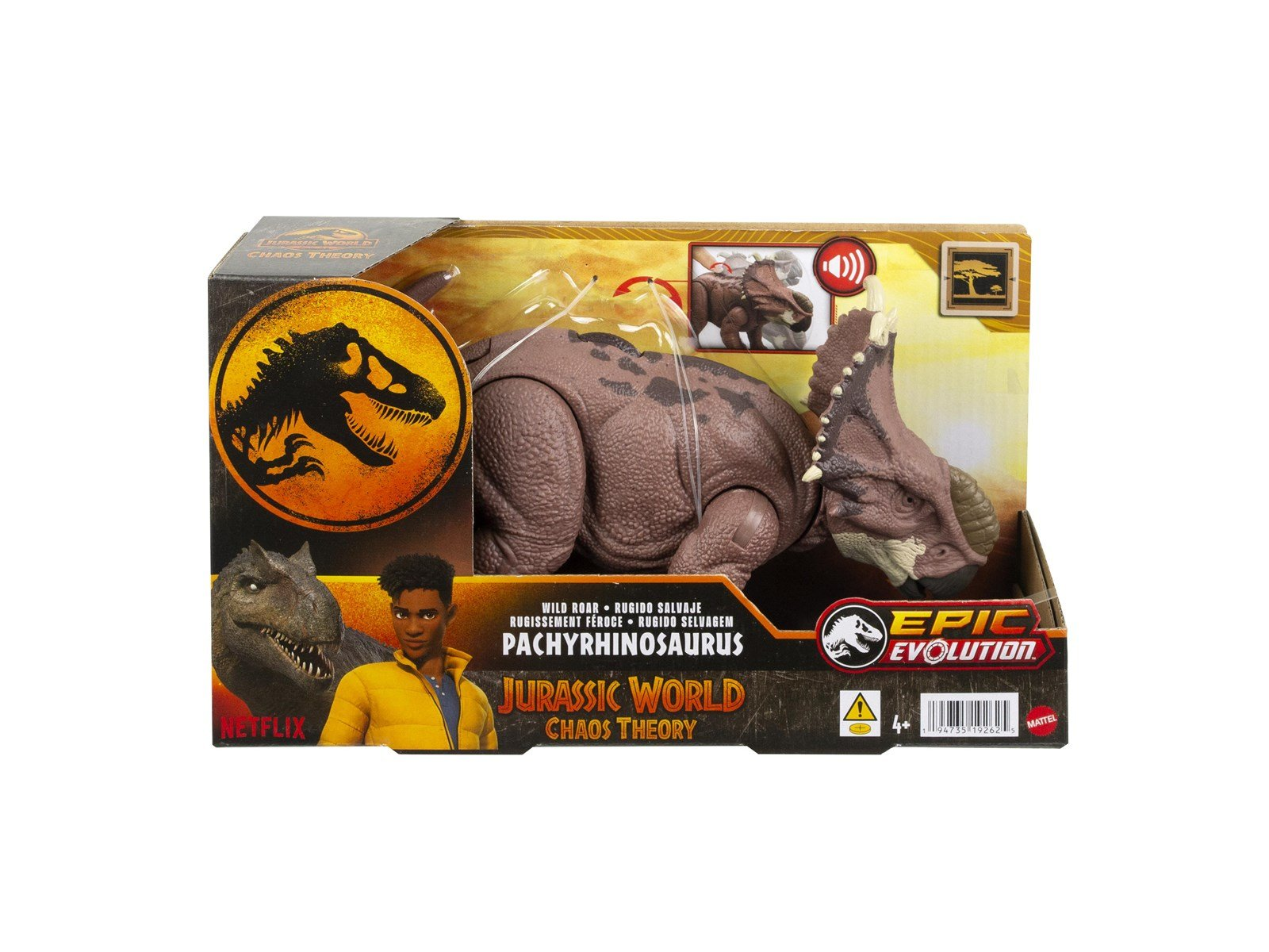 Jurassic World Chaos Theory Wild Roar Pachyrhinosaurus 28 cm