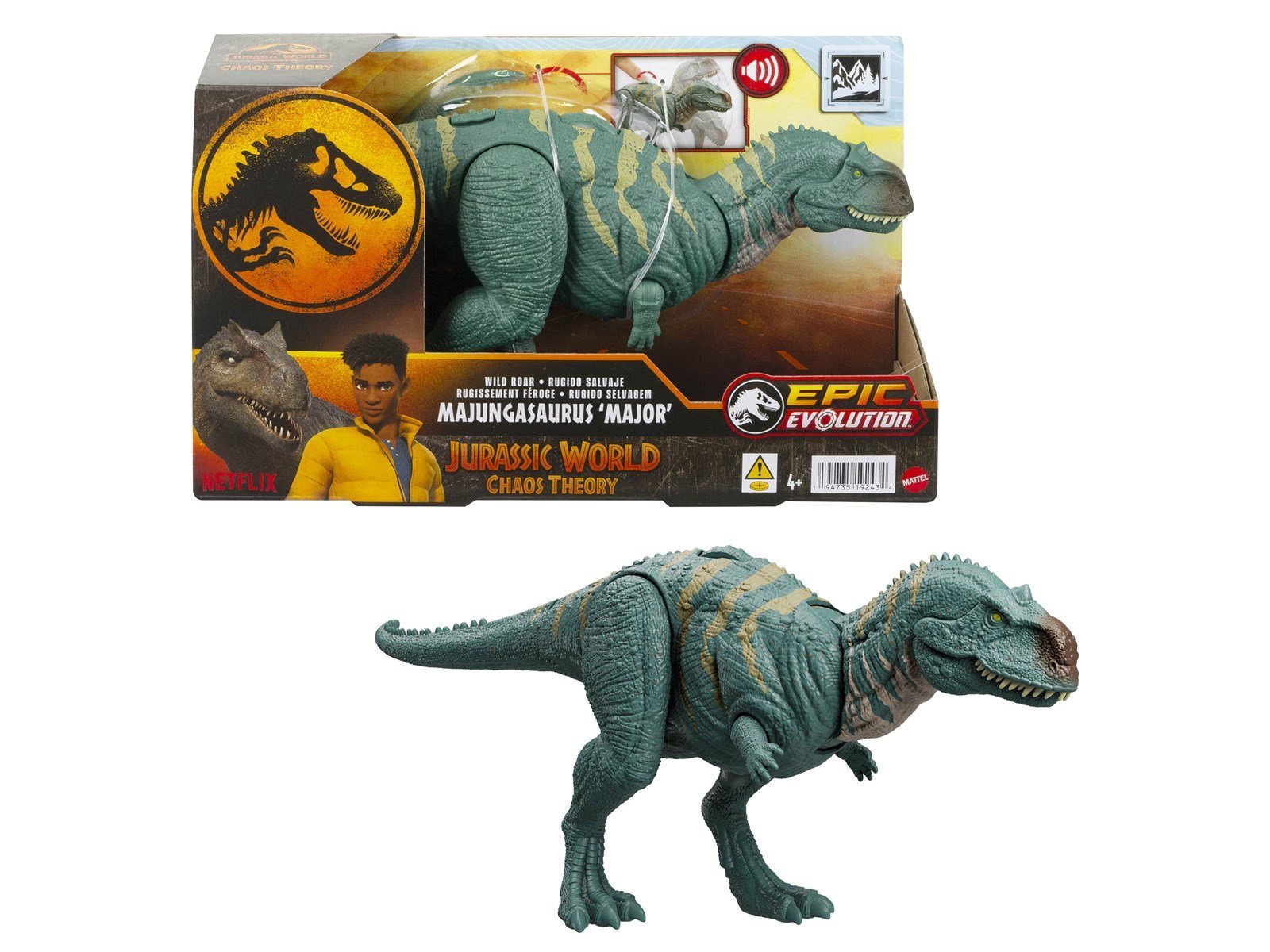 Jurassic World Chaos Theory Wild Roar Majungasaurus 33 cm