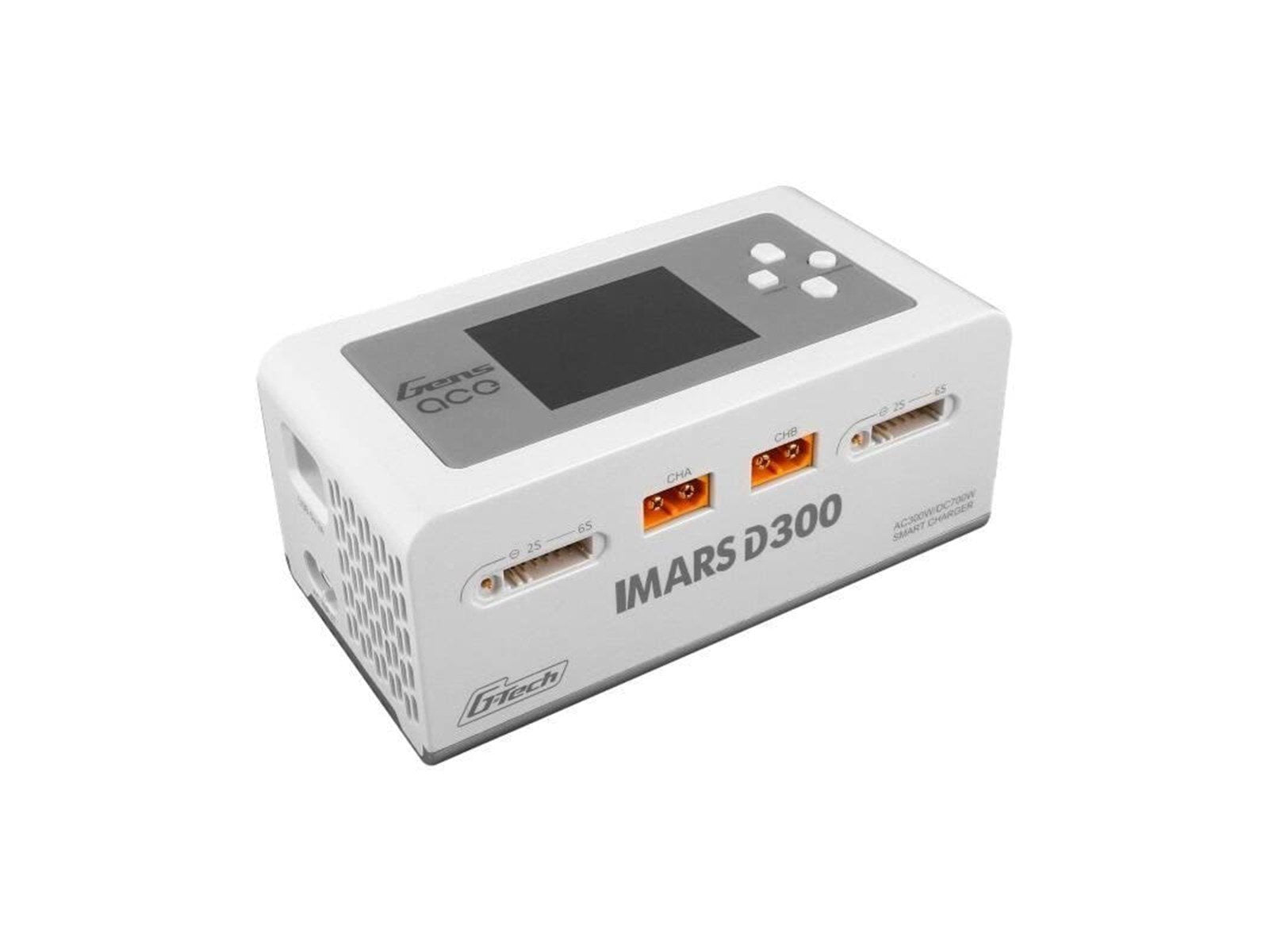 Gens ace &Tattu IMARS D300 G-Tech Channel AC/DC 300W/700W RC Battery Charger-EU White