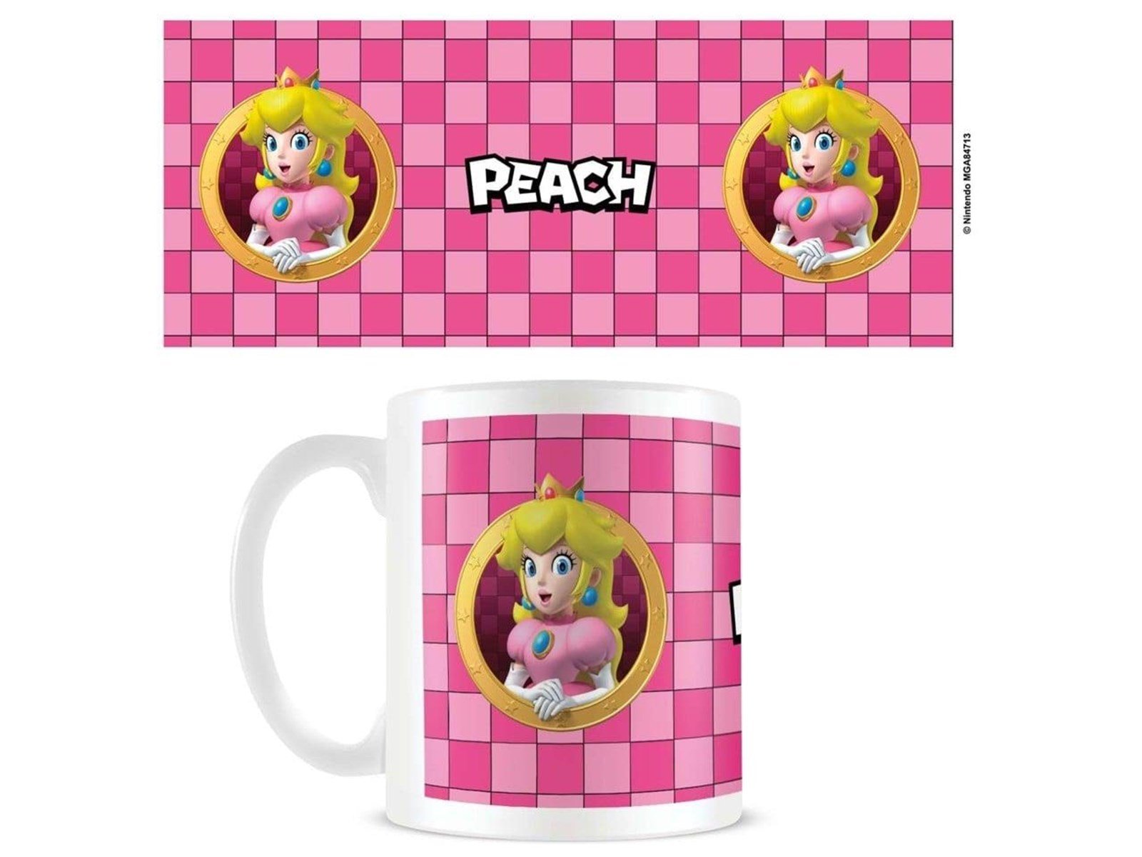 Pyramid - Super Mario Peach 3D Port - White - Becher