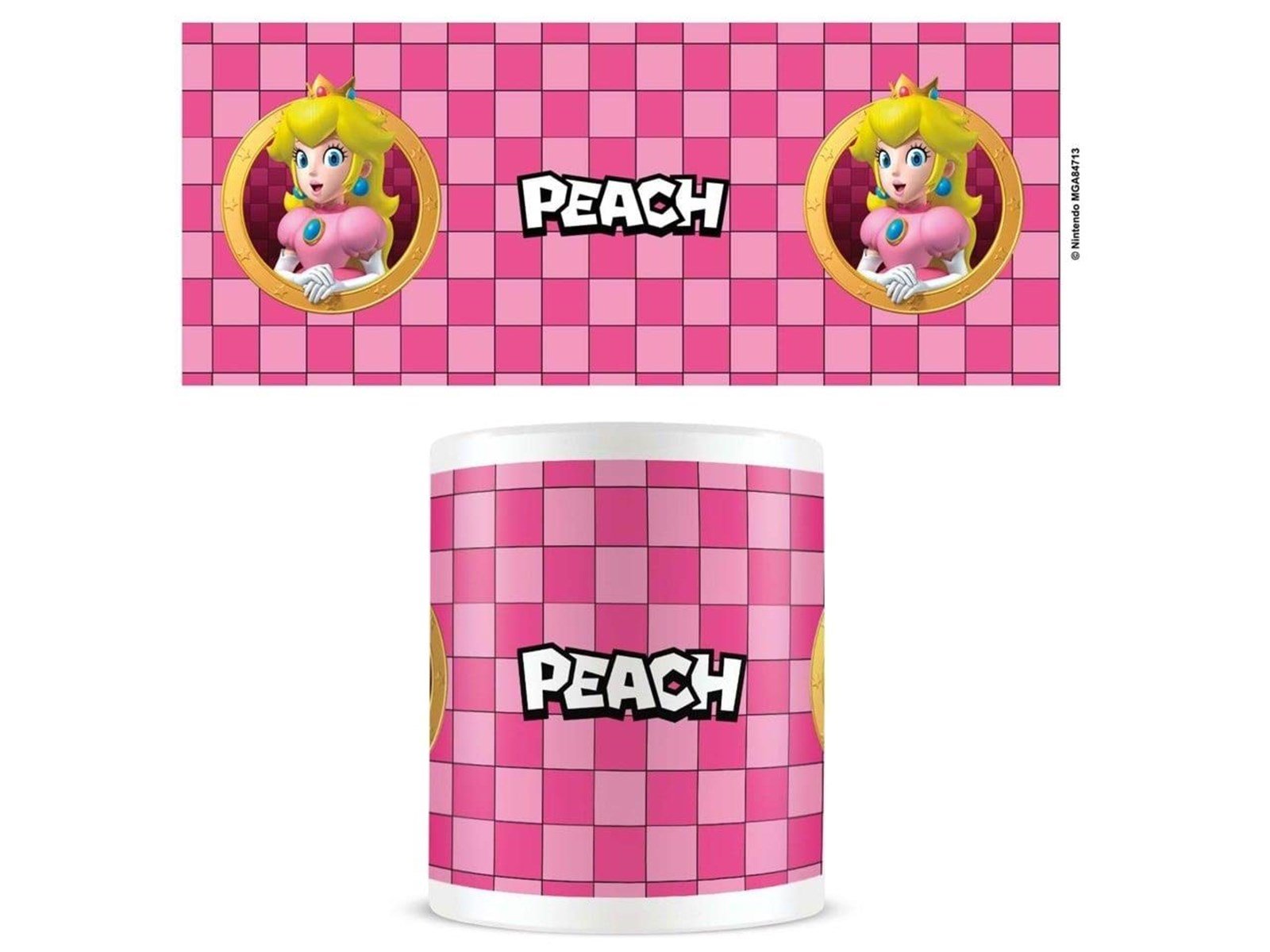 Pyramid - Super Mario Peach 3D Port - White - Becher