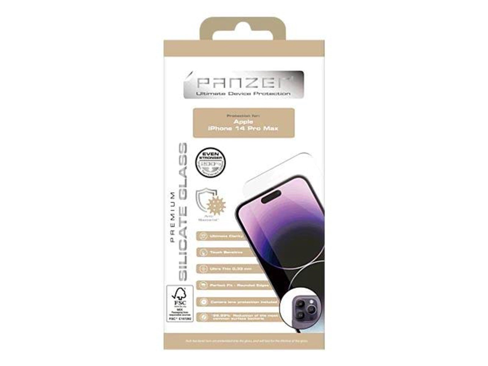 Panzer Full-Fit Silicate Glass - iPhone 14 Pro Max
