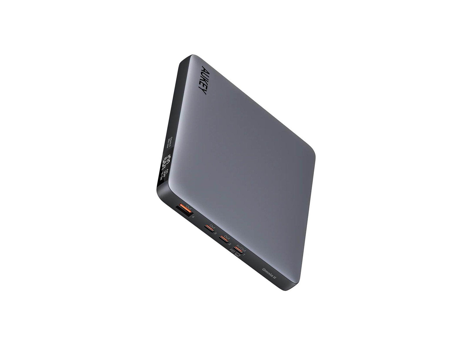 Aukey PB-Y44 Powerbank 20.000 mAh 100W 3x USB-C 1x USB-A - Grey Powerbank (Akku) - Grau - 20000 mAh