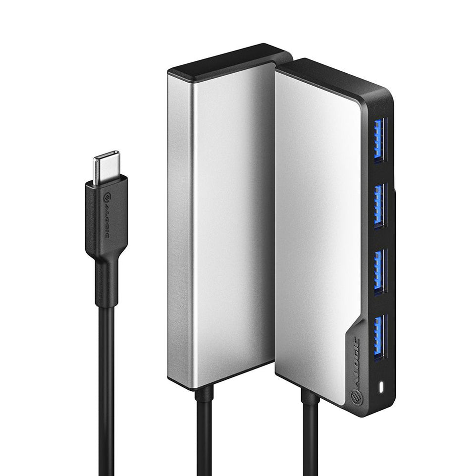 Adaptateur Alogic USB-C Fusion Swift 4 en 1 Hub gris