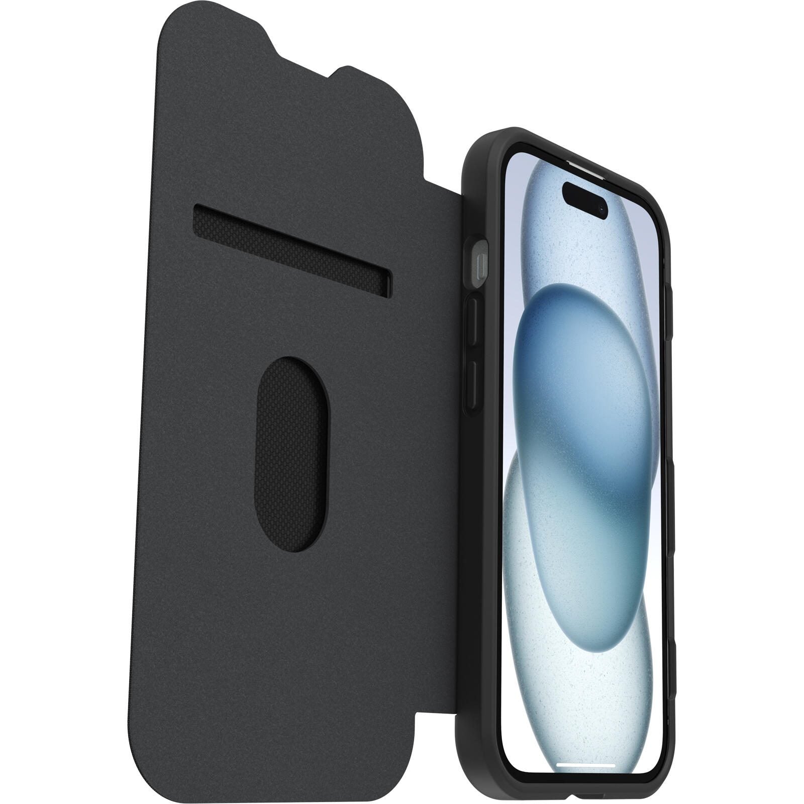 OtterBox React Folio MagSafe Apple iPhone 16e/15/14/13 Black Crystal - clear/black