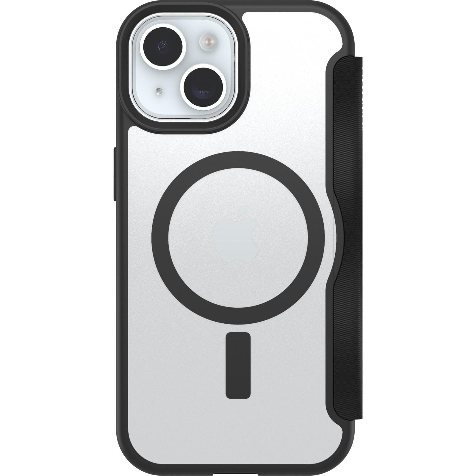 OtterBox React Folio MagSafe Apple iPhone 16e/15/14/13 Black Crystal - clear/black