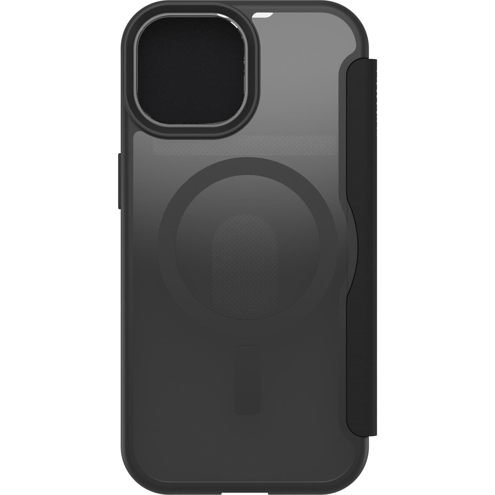 OtterBox React Folio MagSafe Apple iPhone 16e/15/14/13 Black Crystal - clear/black