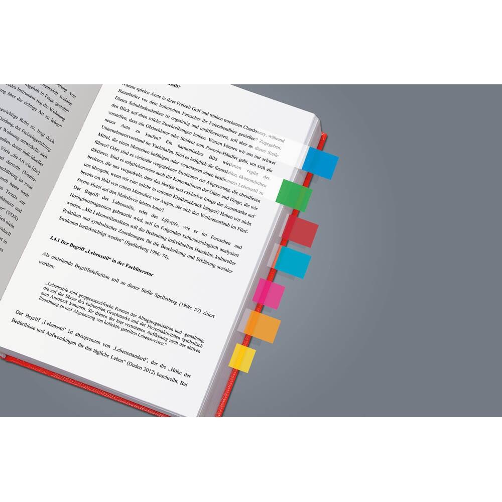 sigel Multicolor transparent Haftmarker farbsortiert - 10x 50 Streifen