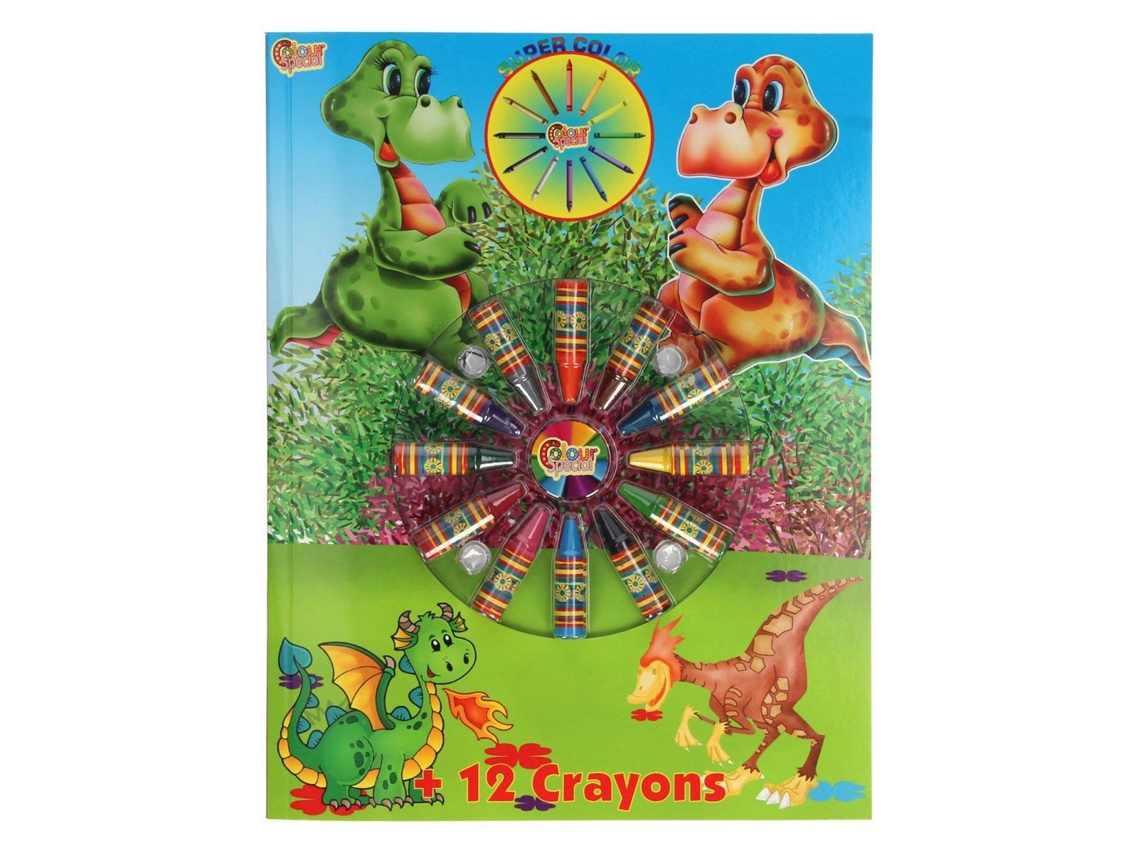 Boek Specials Nederland BV Coloring book with crayons 12 pcs.
