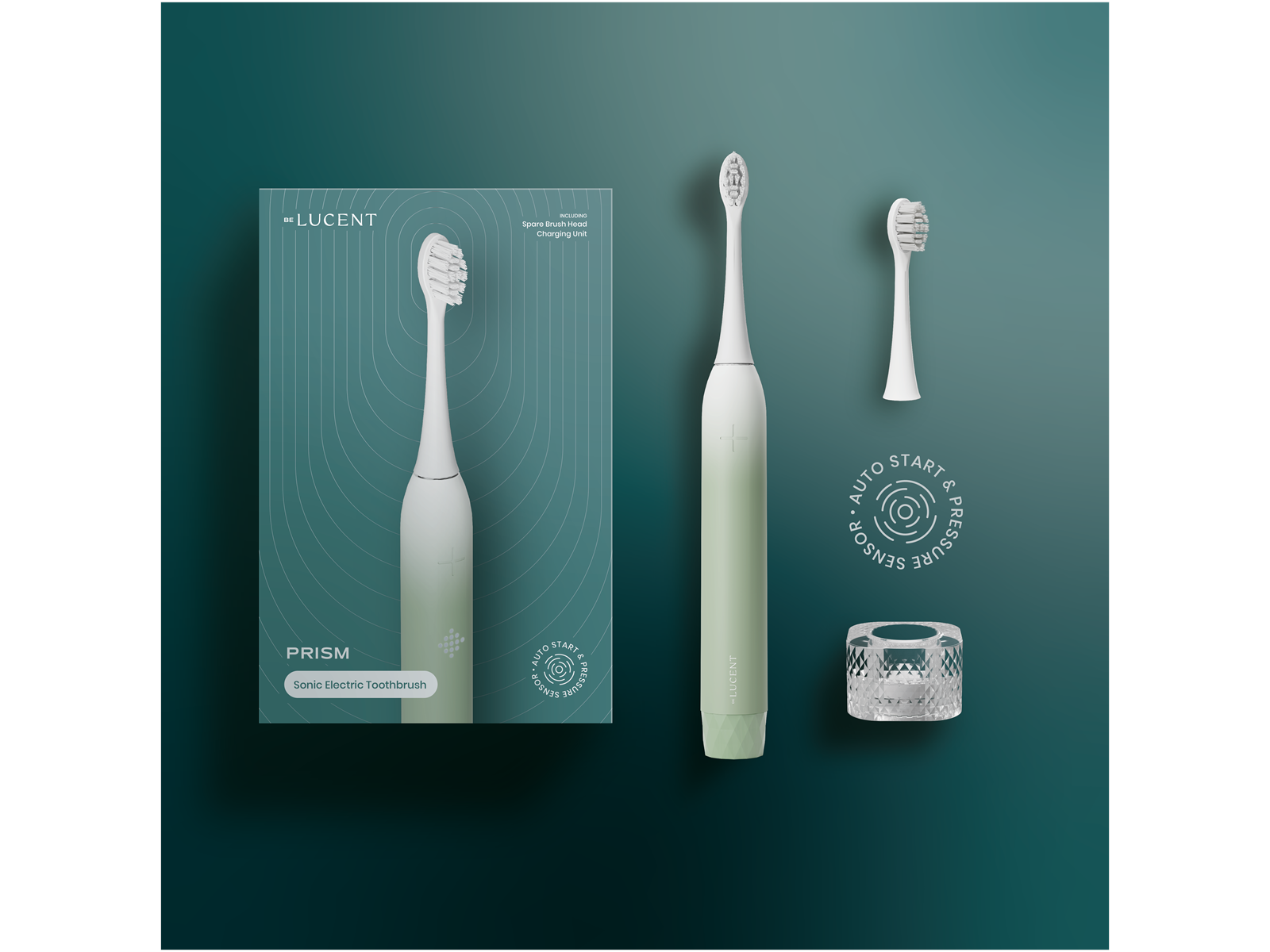 Be Lucent Elektrische Zahnbürste Prism Mint green
